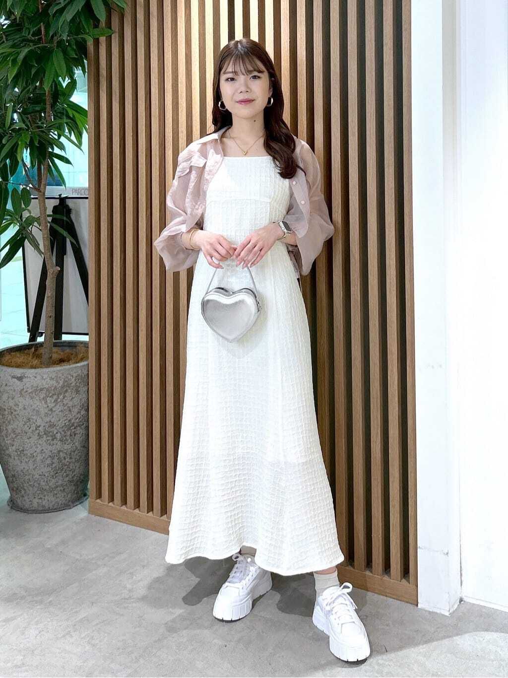  「ぽこぽこチェックマーメイドキャミワンピース」|ワンピース|