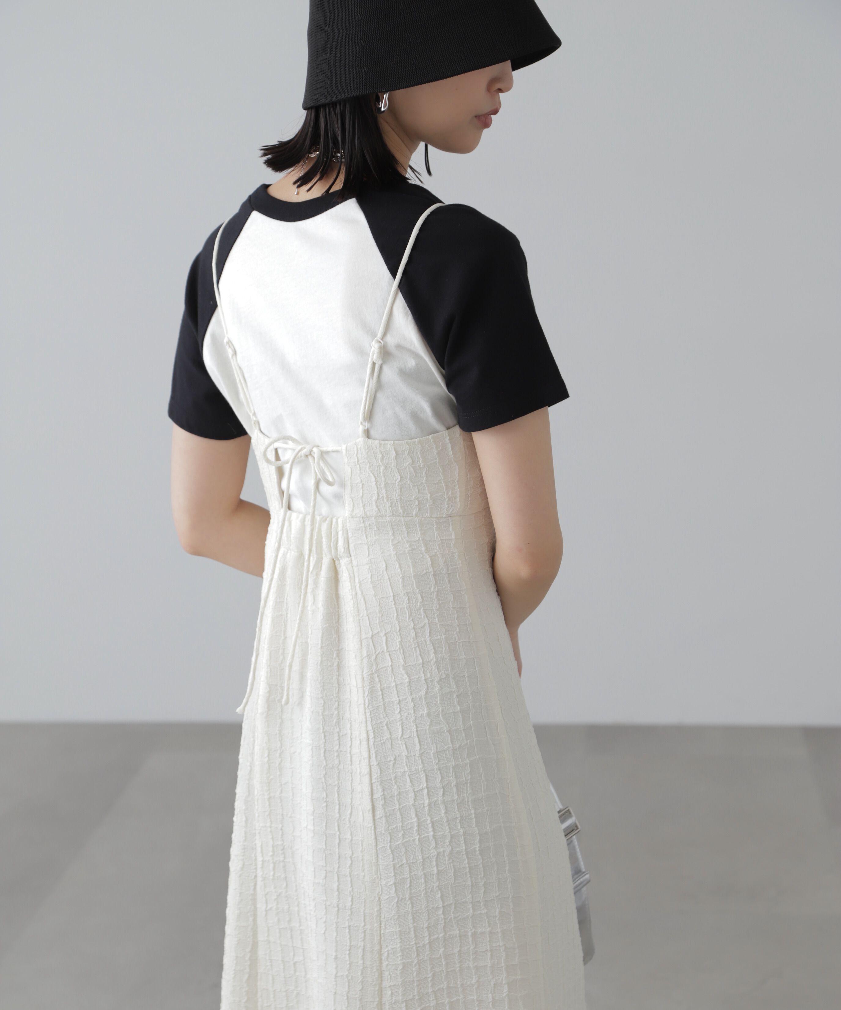  「ぽこぽこチェックマーメイドキャミワンピース」|ワンピース|