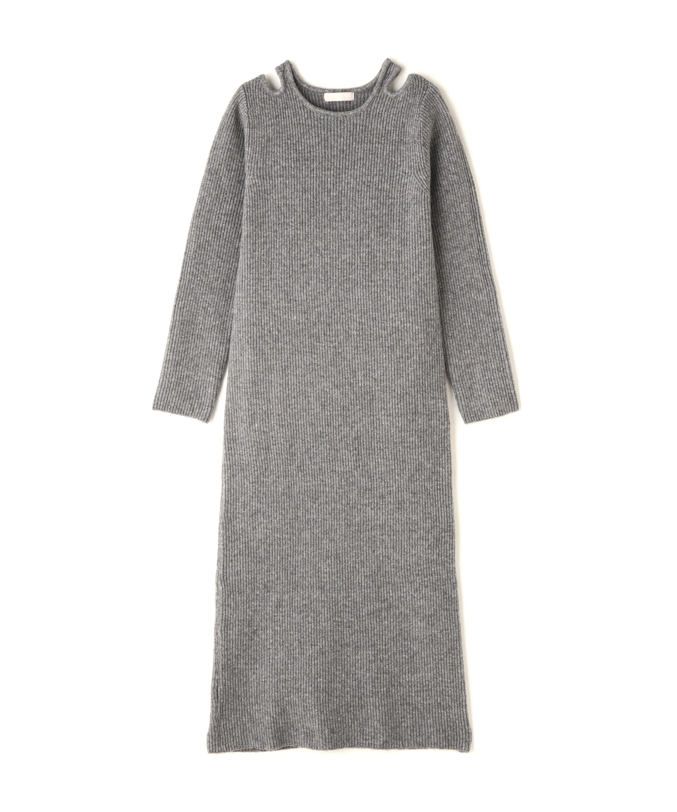  「カットアウトニットマキシワンピース」|ワンピース|