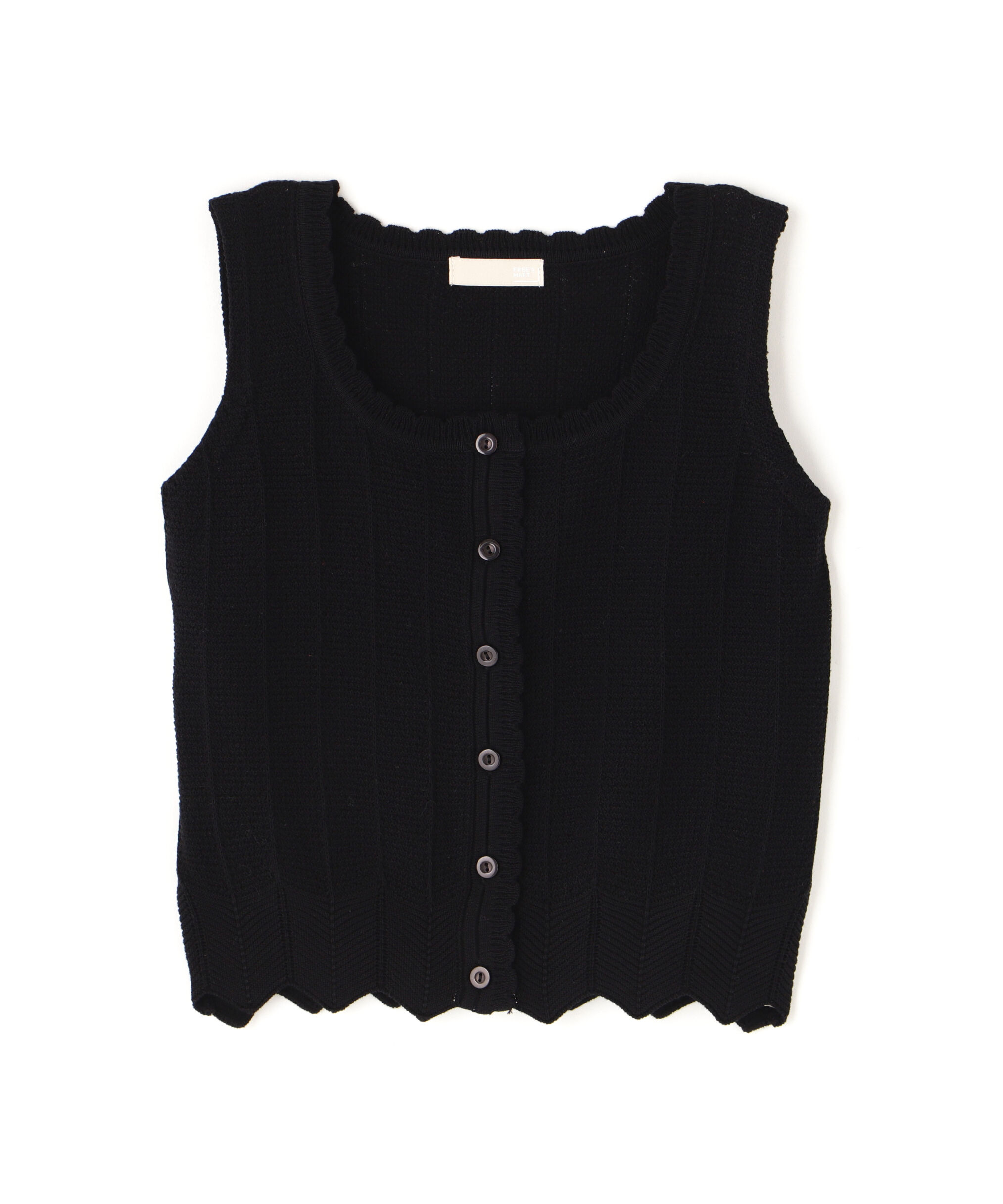  「スカラップ編みニットタンクトップ」|ニット・セーター|