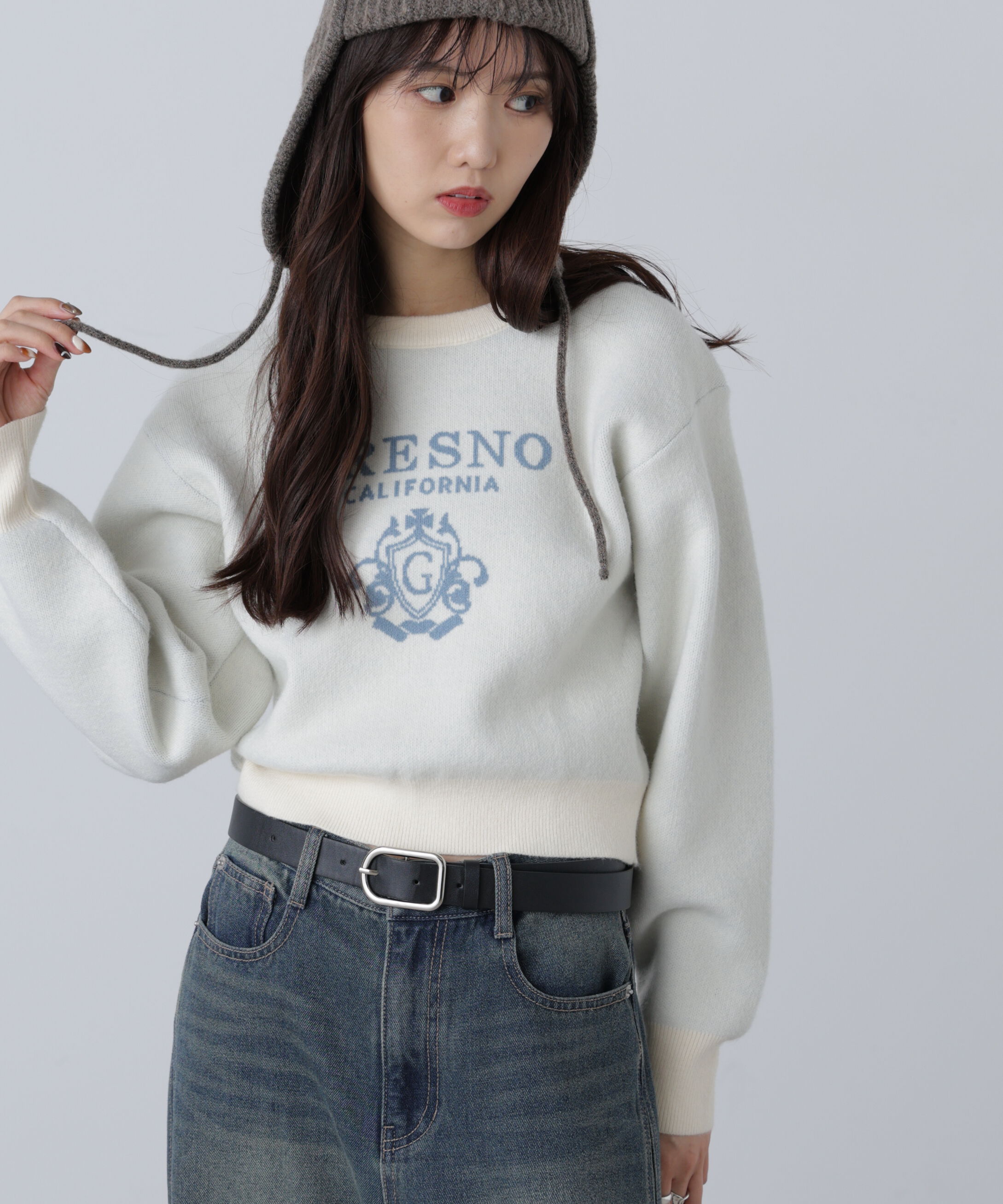  「ジャガードロゴニット」|ニット・セーター|