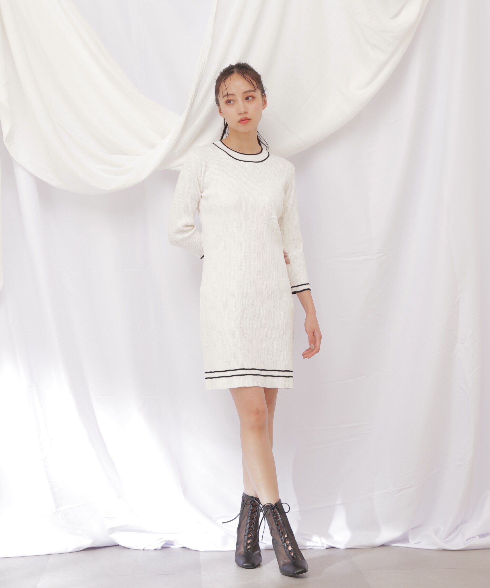  「モノグラムニットワンピース」|ワンピース|