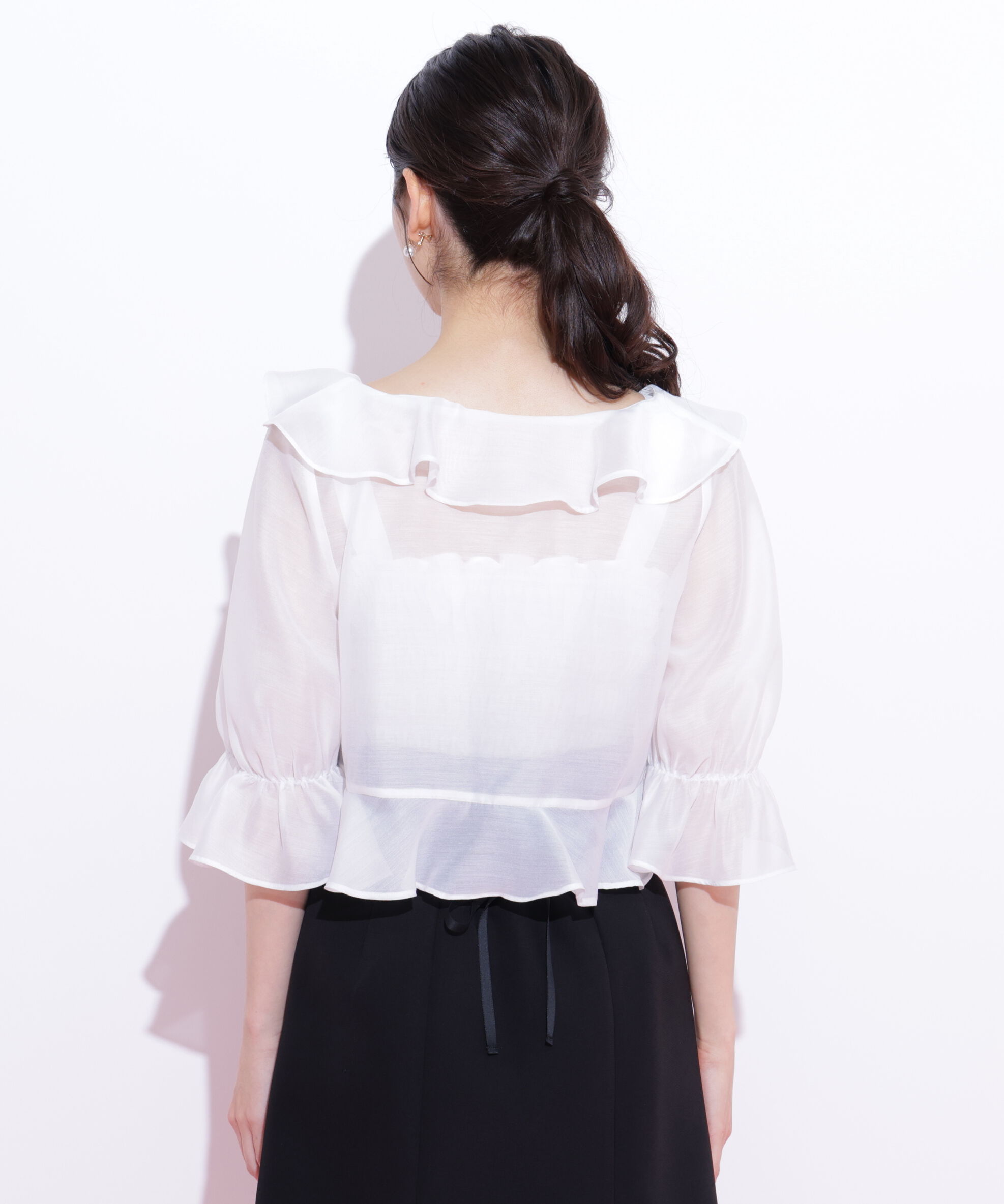  「ラッフルアンサンブルセットアップブラウス」|シャツ・ブラウス|