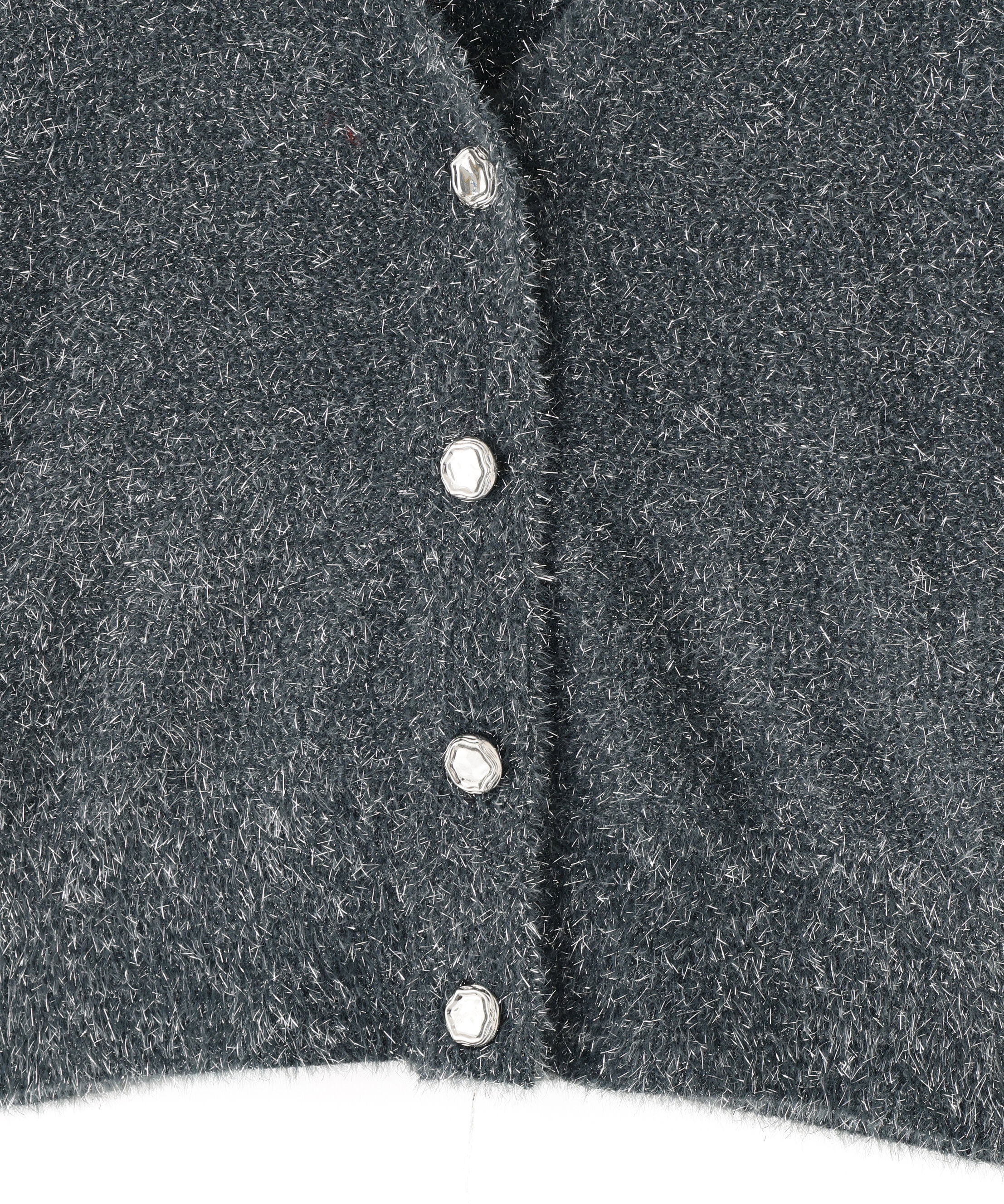  「ラメフェザー半袖カーディガン」|ニット・セーター|