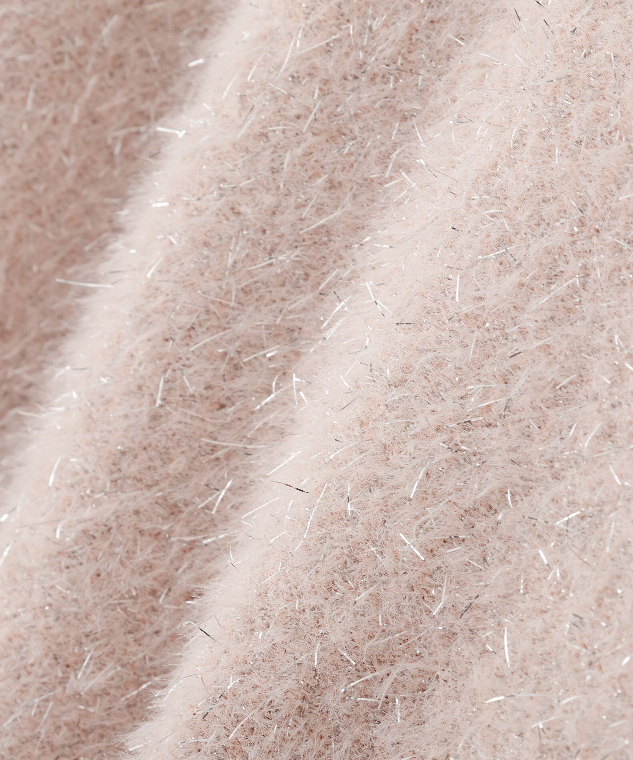  「ラメフェザー半袖カーディガン」|ニット・セーター|