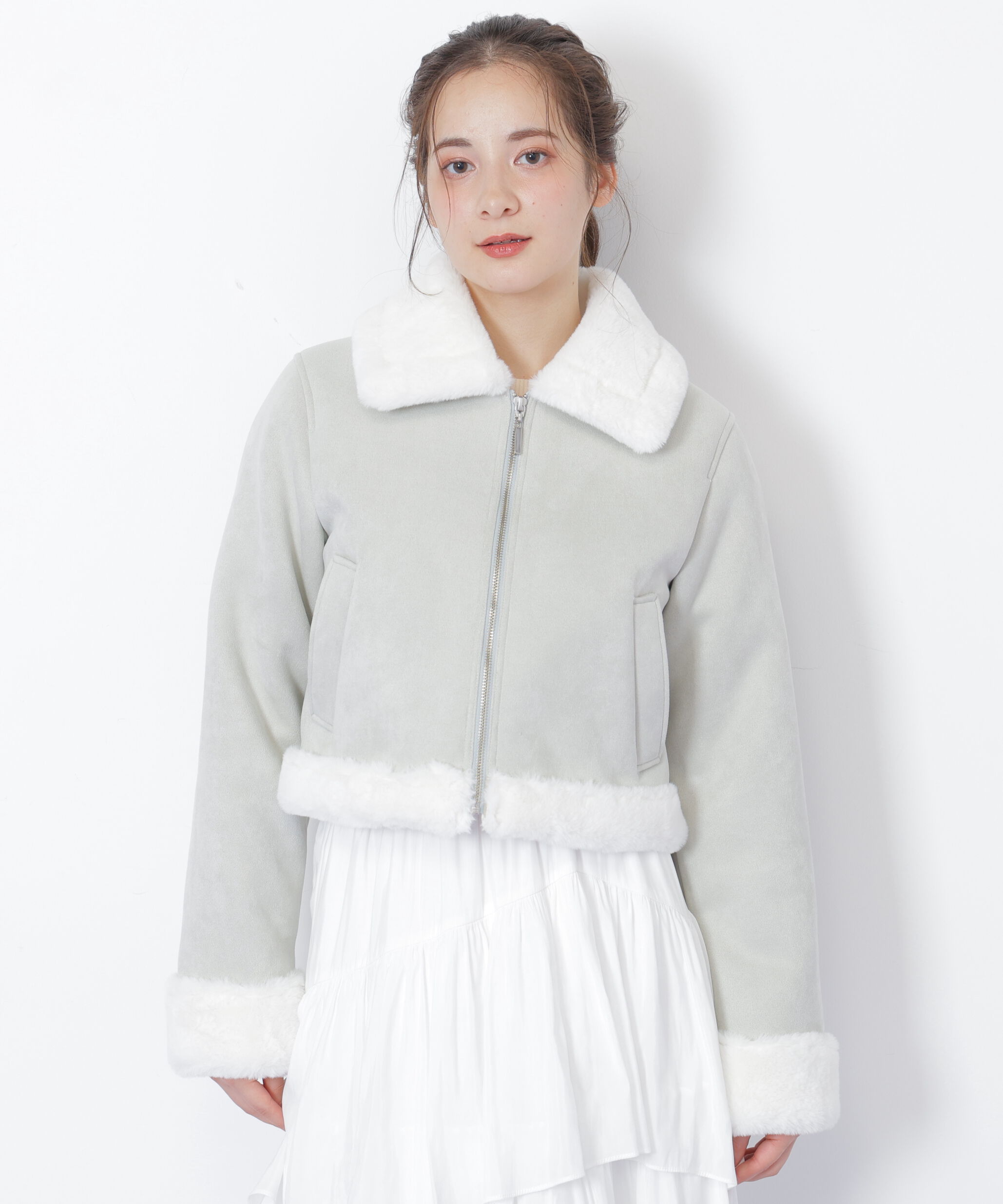  「フェイクムートンジャケット」|その他|ミントグレー