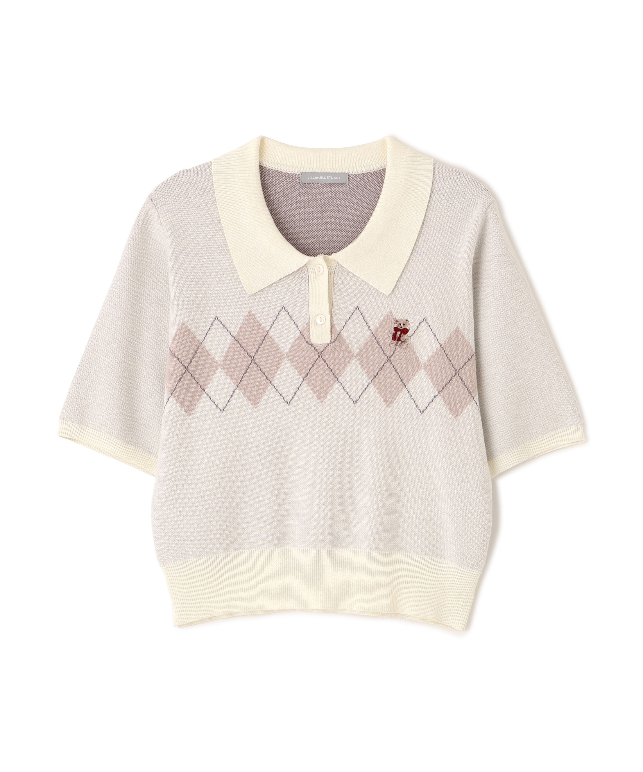  「＜ＢＥＡＲシリーズ＞ポロ襟アーガイルニット」|ニット・セーター|