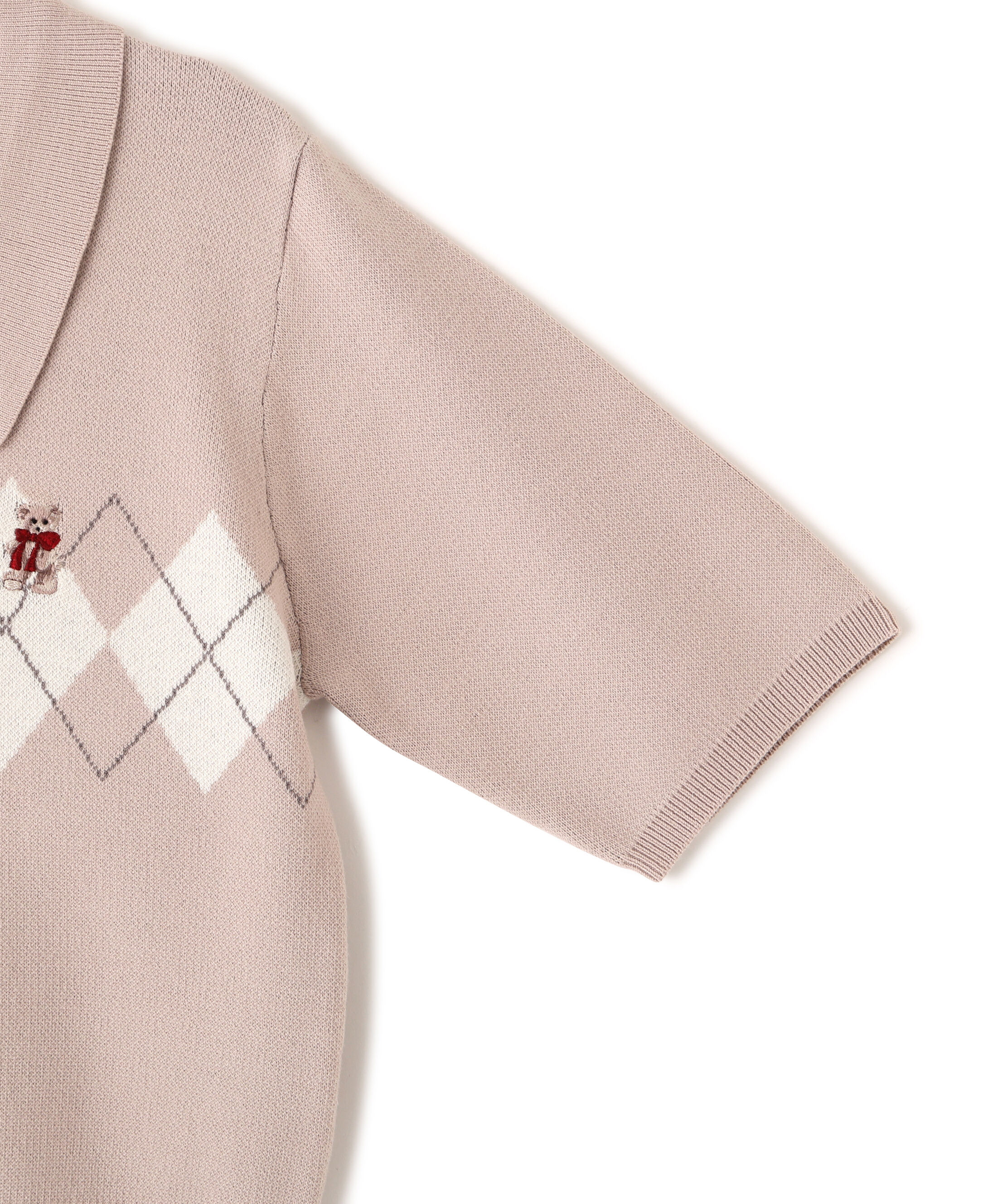  「＜ＢＥＡＲシリーズ＞ポロ襟アーガイルニット」|ニット・セーター|