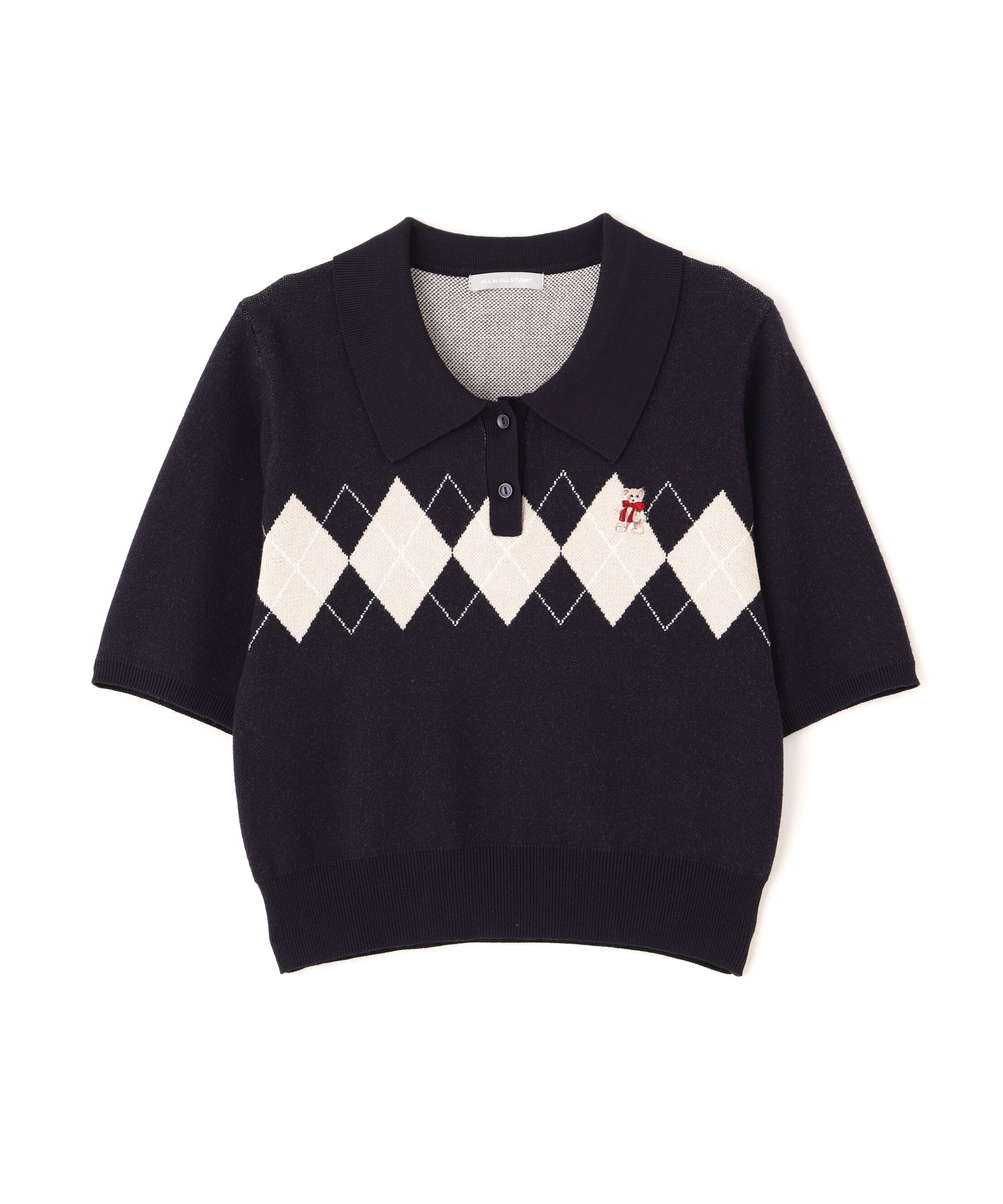  「＜ＢＥＡＲシリーズ＞ポロ襟アーガイルニット」|ニット・セーター|