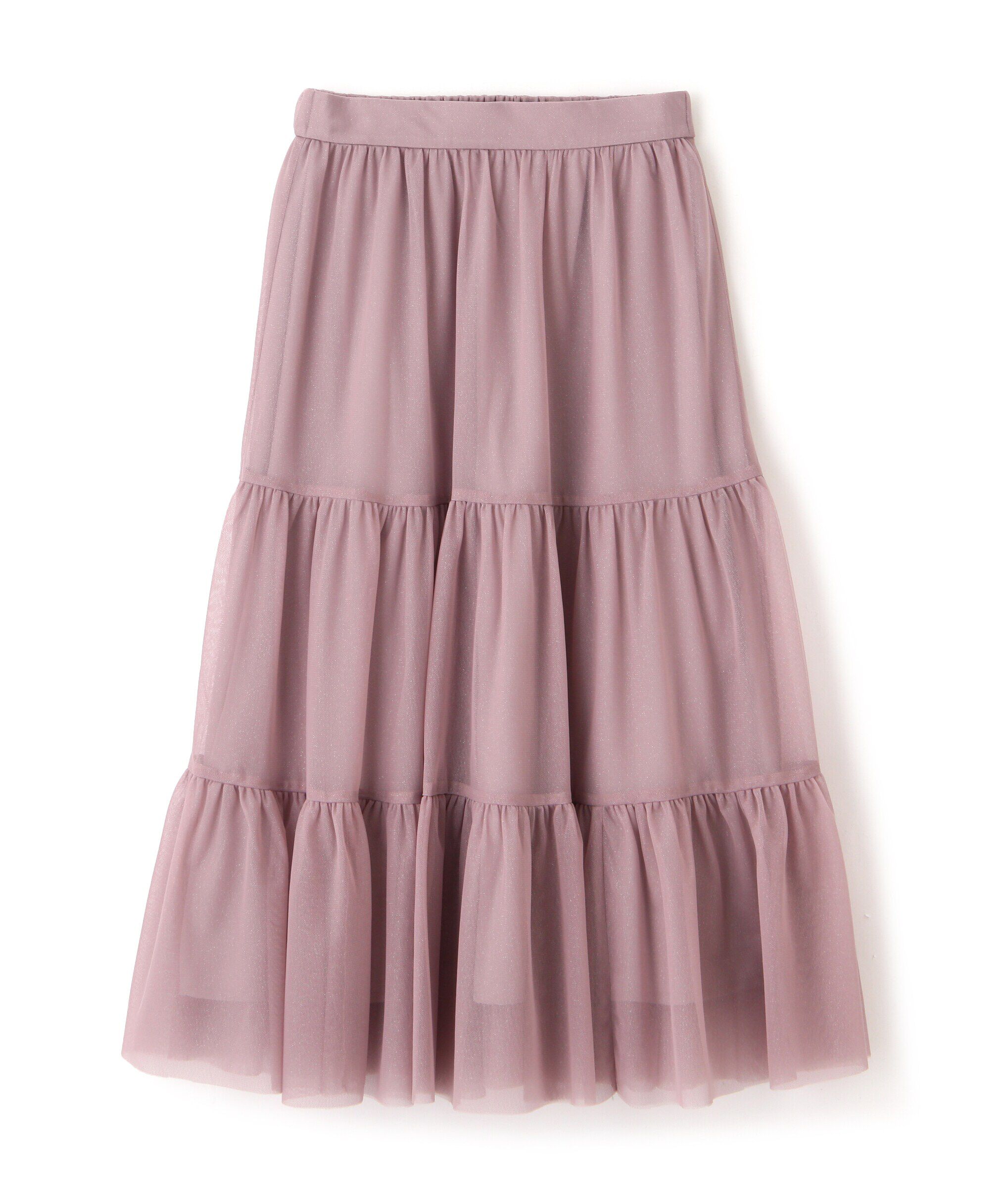 PROPORTION BODY DRESSING「重ねラメチュールティアードスカート24AW」|スカート|