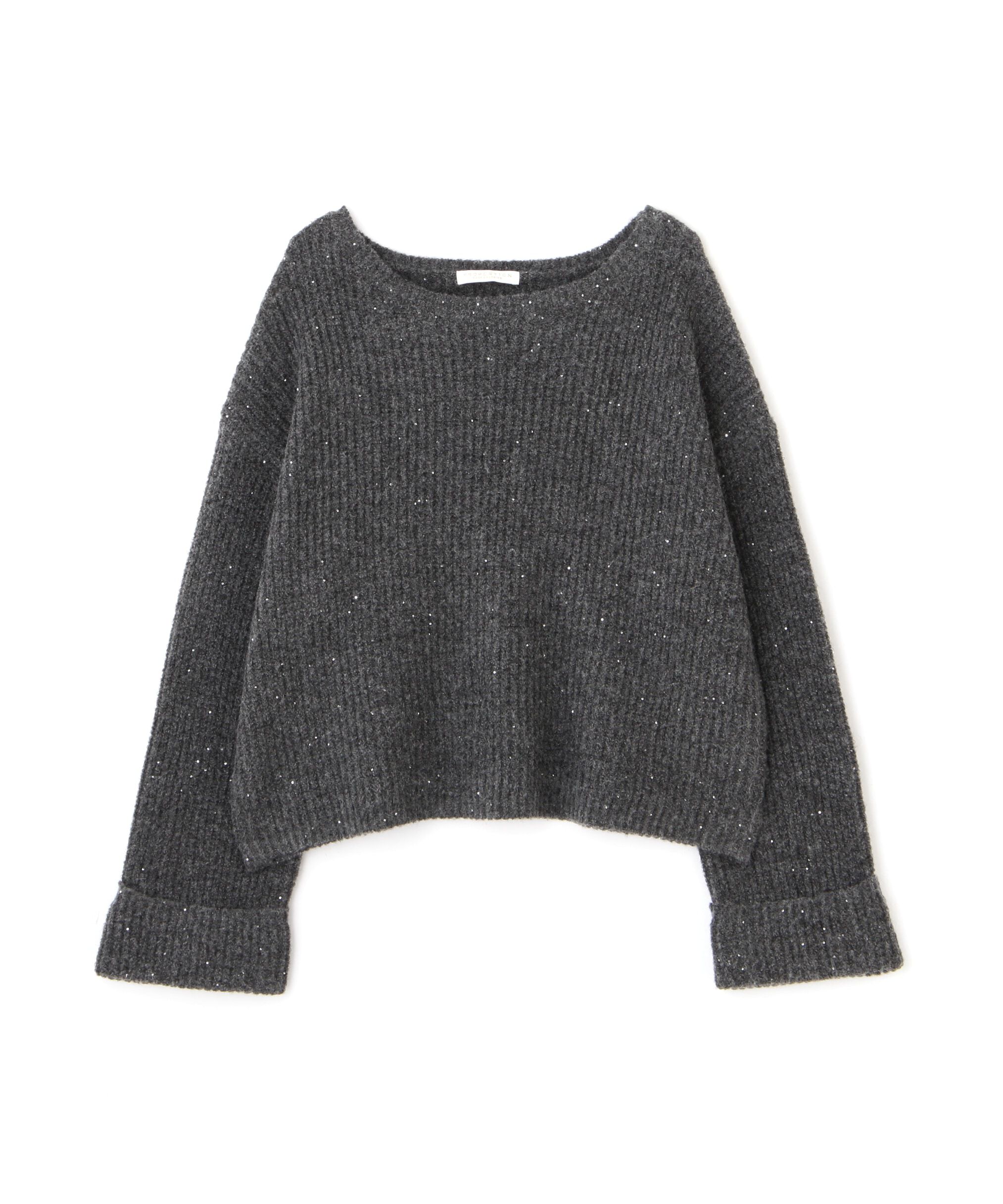 PROPORTION BODY DRESSING「スパンコール畦ニット WEB限定カラー：ブルー　24AW」|ニット・セーター|