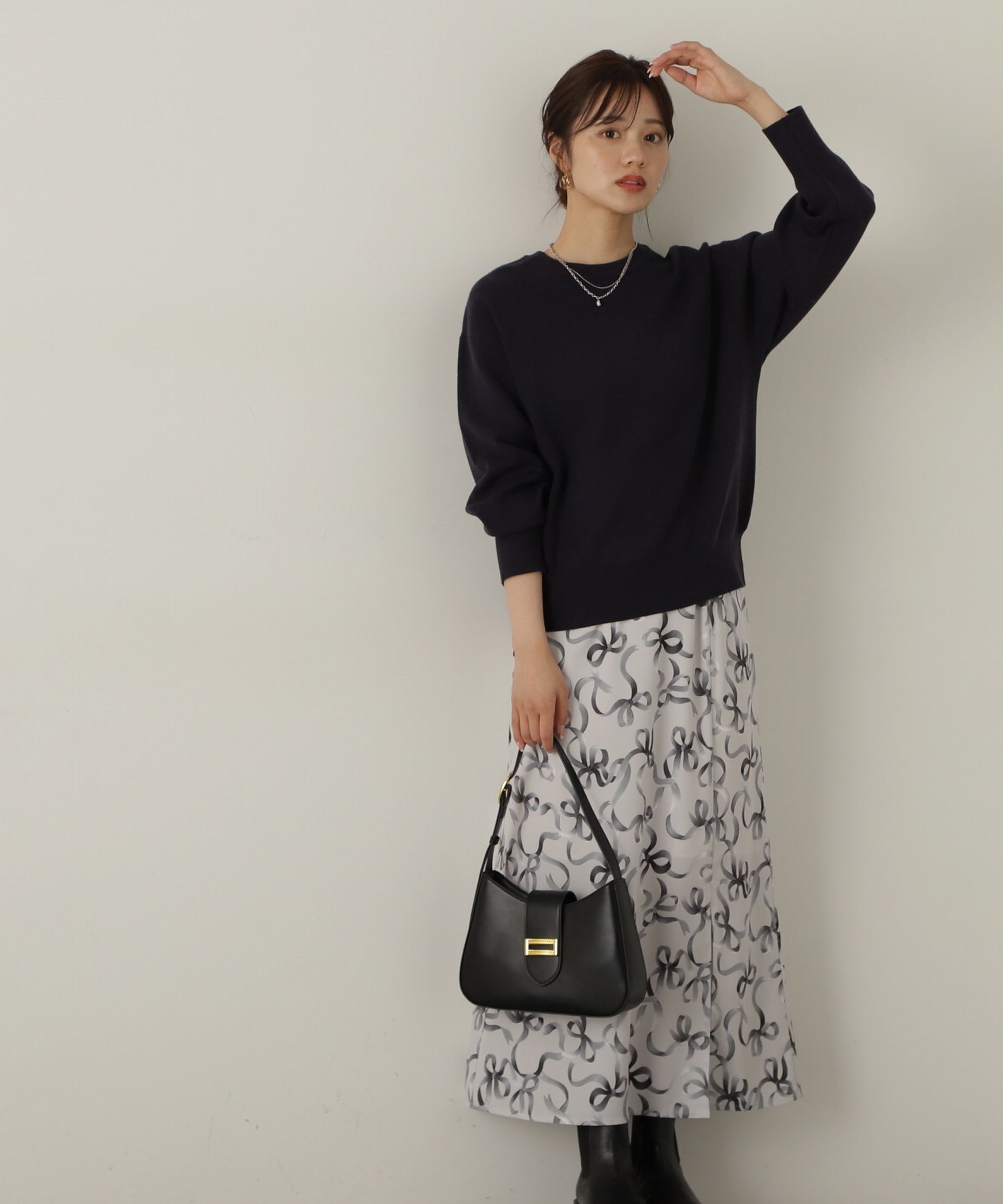 PROPORTION BODY DRESSING「リボン柄ナロースカート　24AW」|スカート|