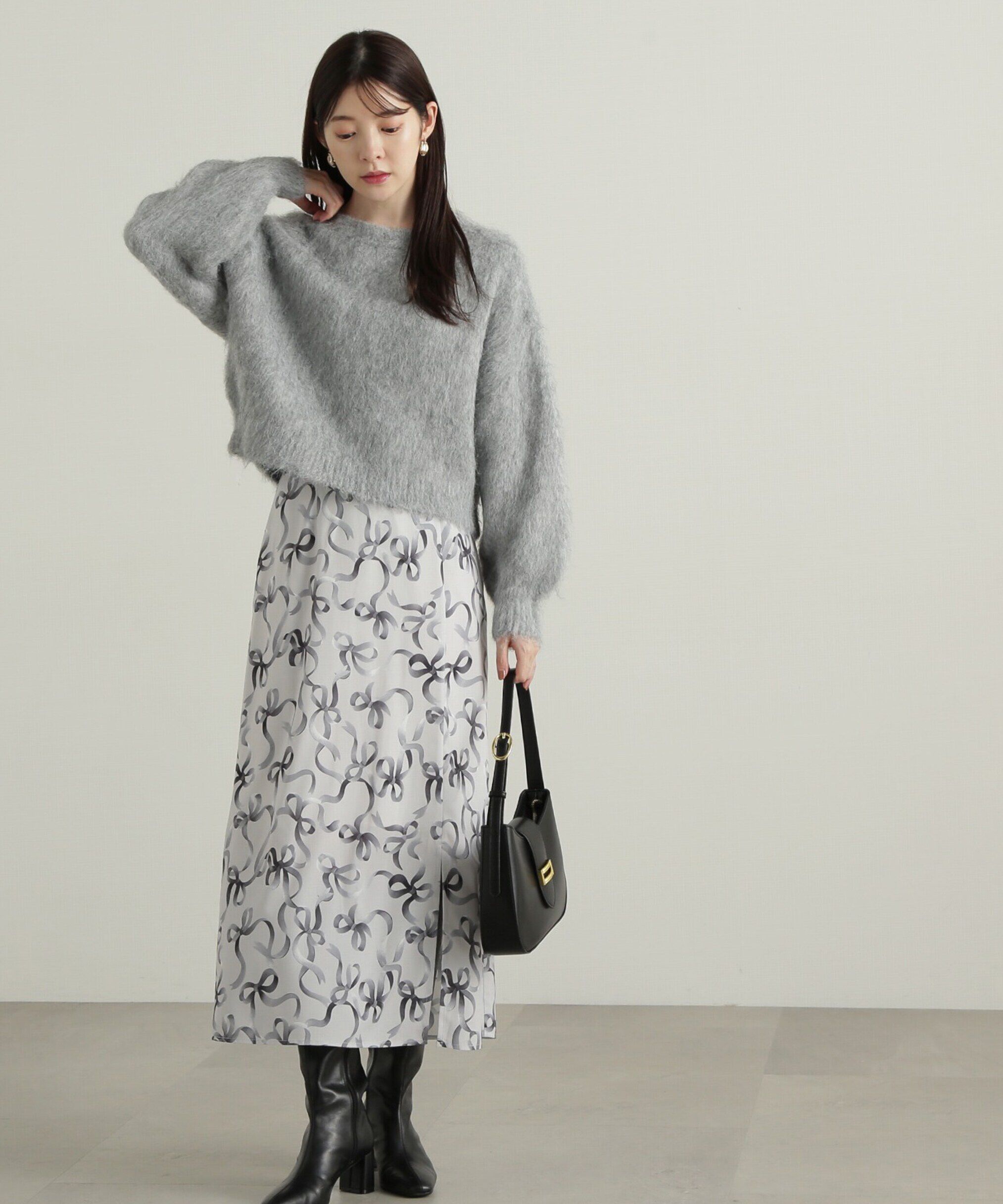 PROPORTION BODY DRESSING「リボン柄ナロースカート　24AW」|スカート|