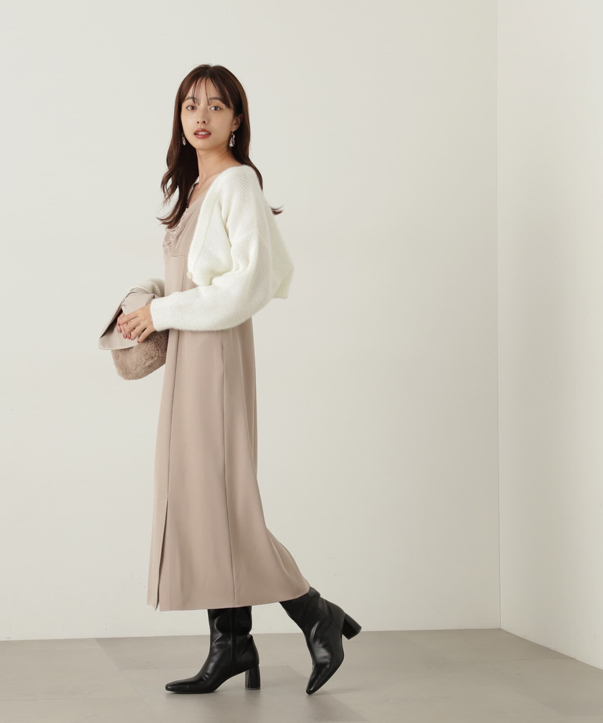 PROPORTION BODY DRESSING「フワフワカーデセットキャミワンピース」|ワンピース|