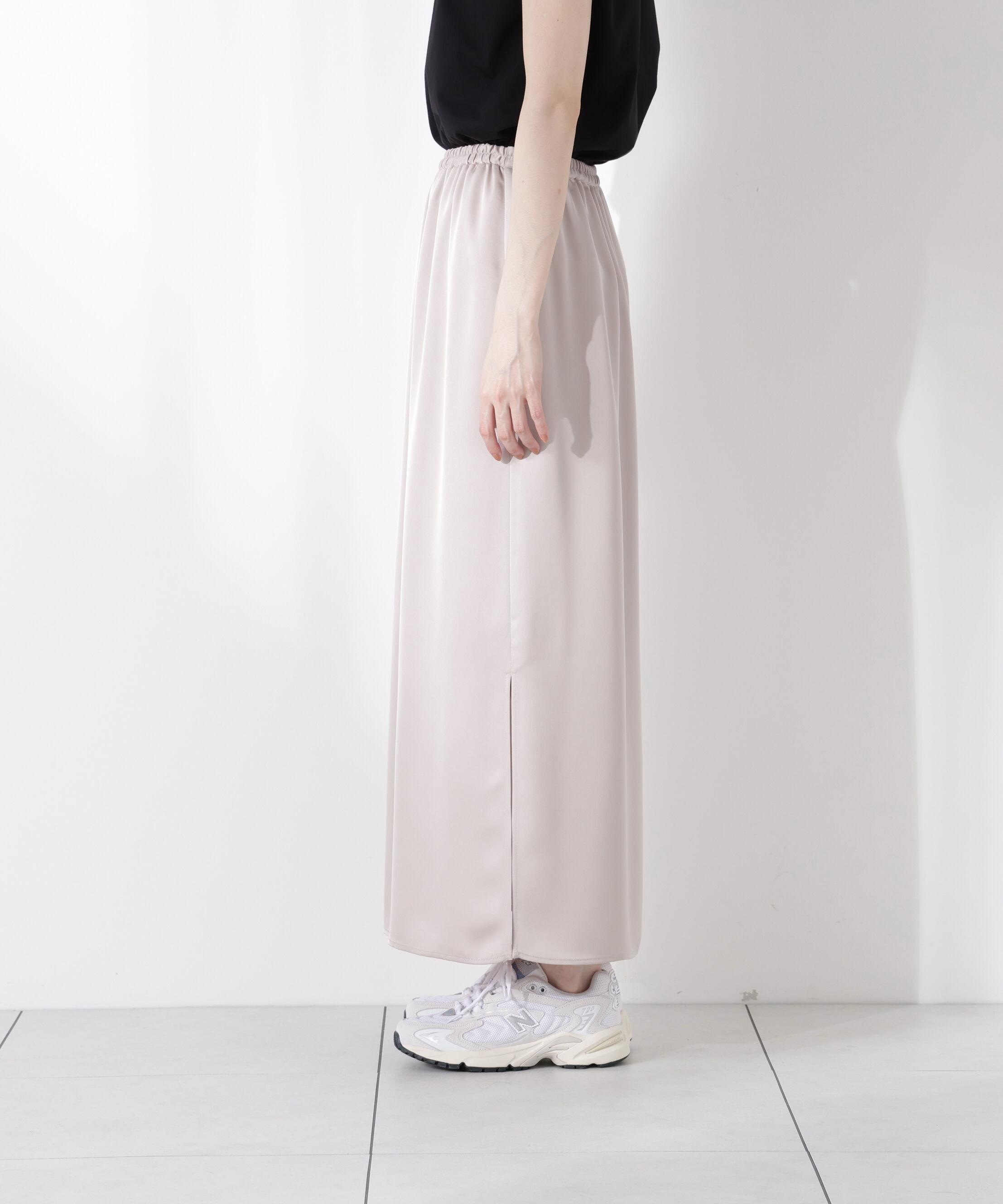 PROPORTION BODY DRESSING「マットサテンスリットスカート」|スカート|