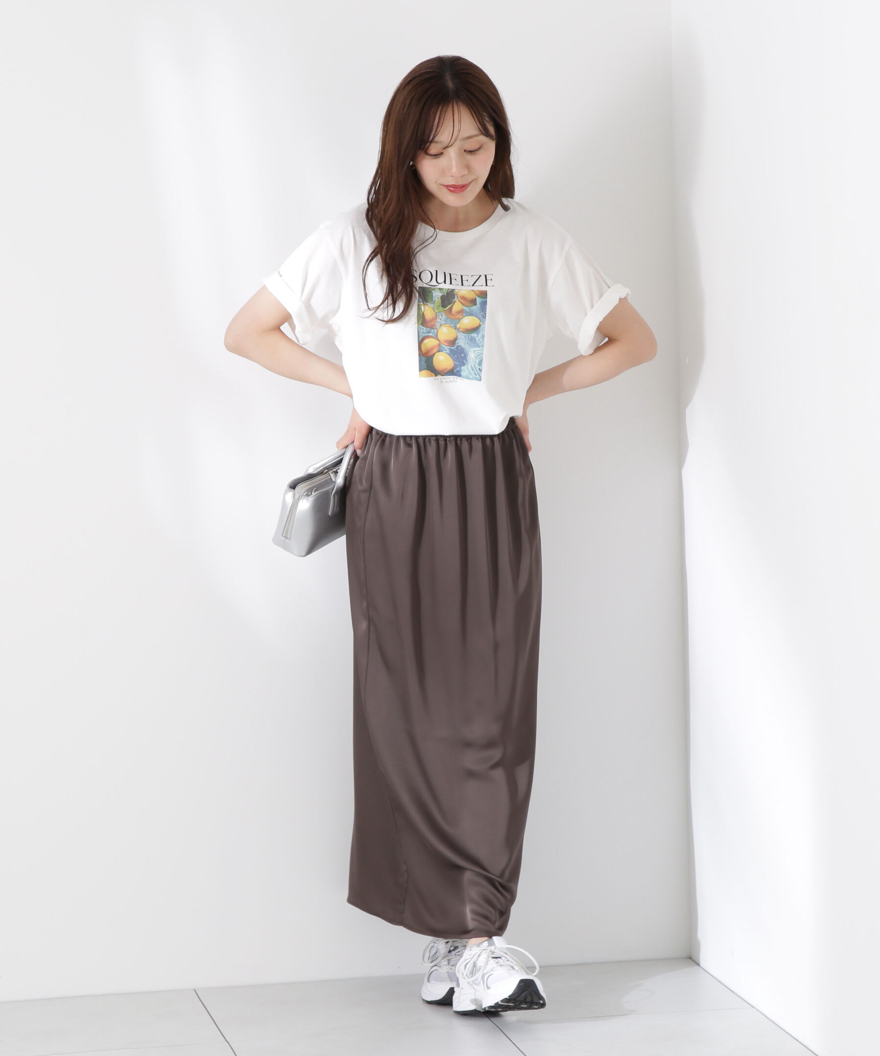 PROPORTION BODY DRESSING「マットサテンスリットスカート」|スカート|