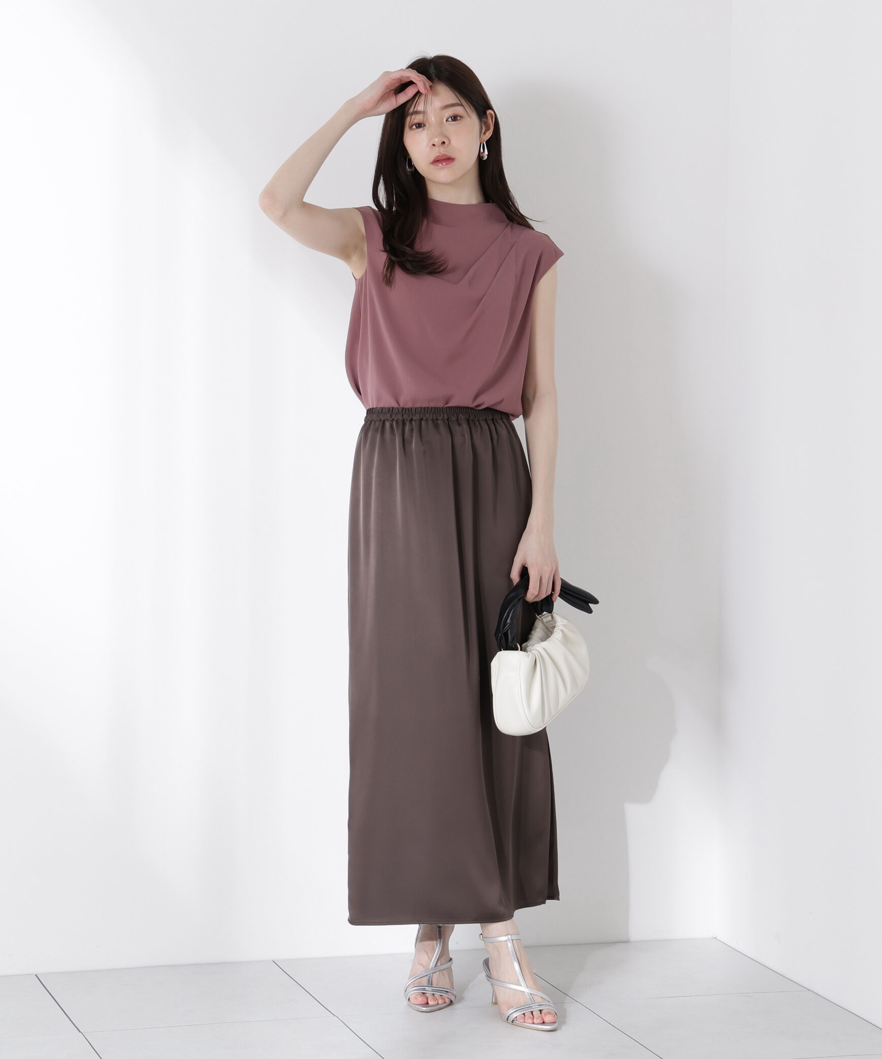 PROPORTION BODY DRESSING「マットサテンスリットスカート」|スカート|