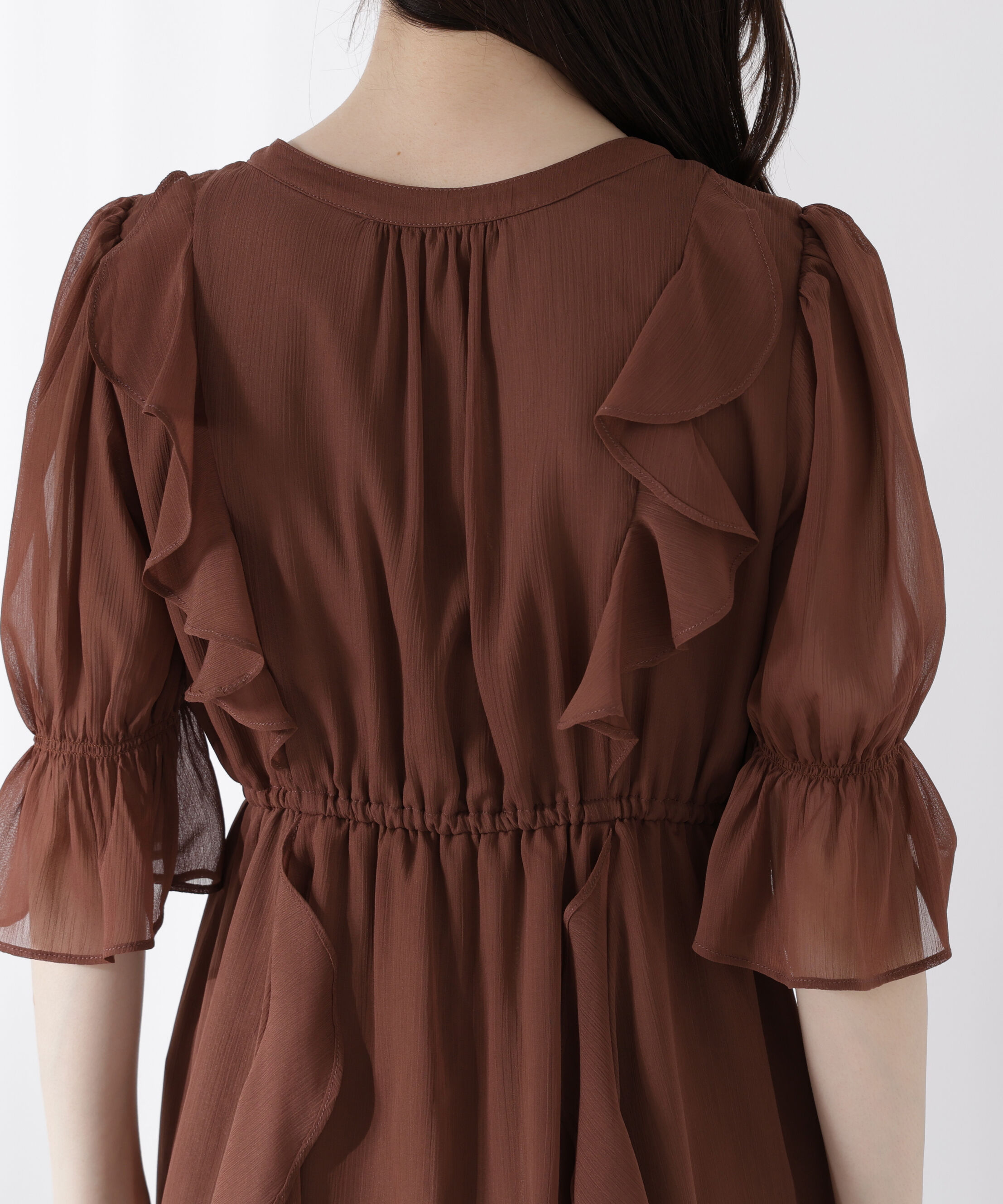 PROPORTION BODY DRESSING「《EDIT COLOGNE》フリル楊柳ミニワンピース」|ワンピース|