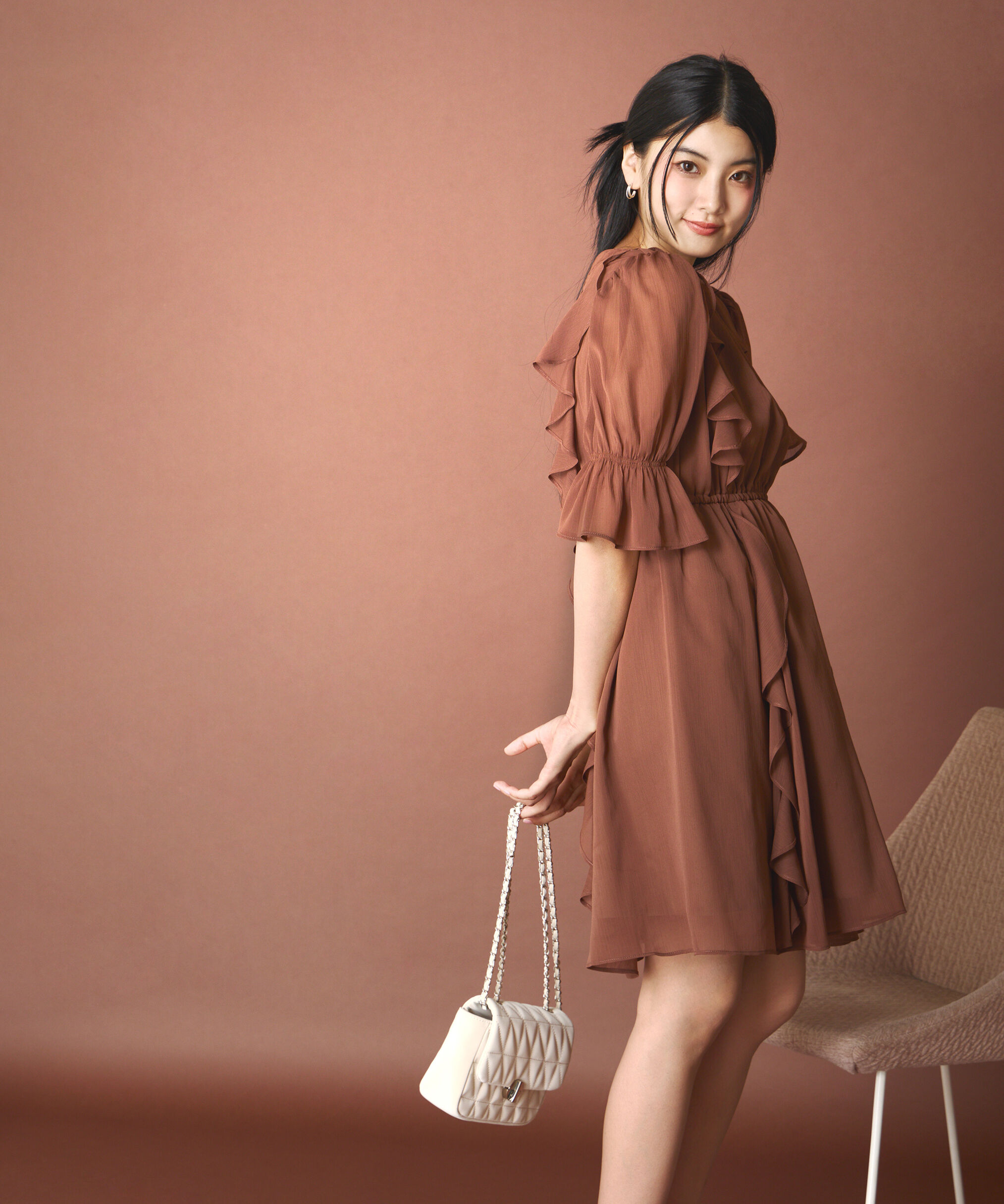 PROPORTION BODY DRESSING「《EDIT COLOGNE》フリル楊柳ミニワンピース」|ワンピース|