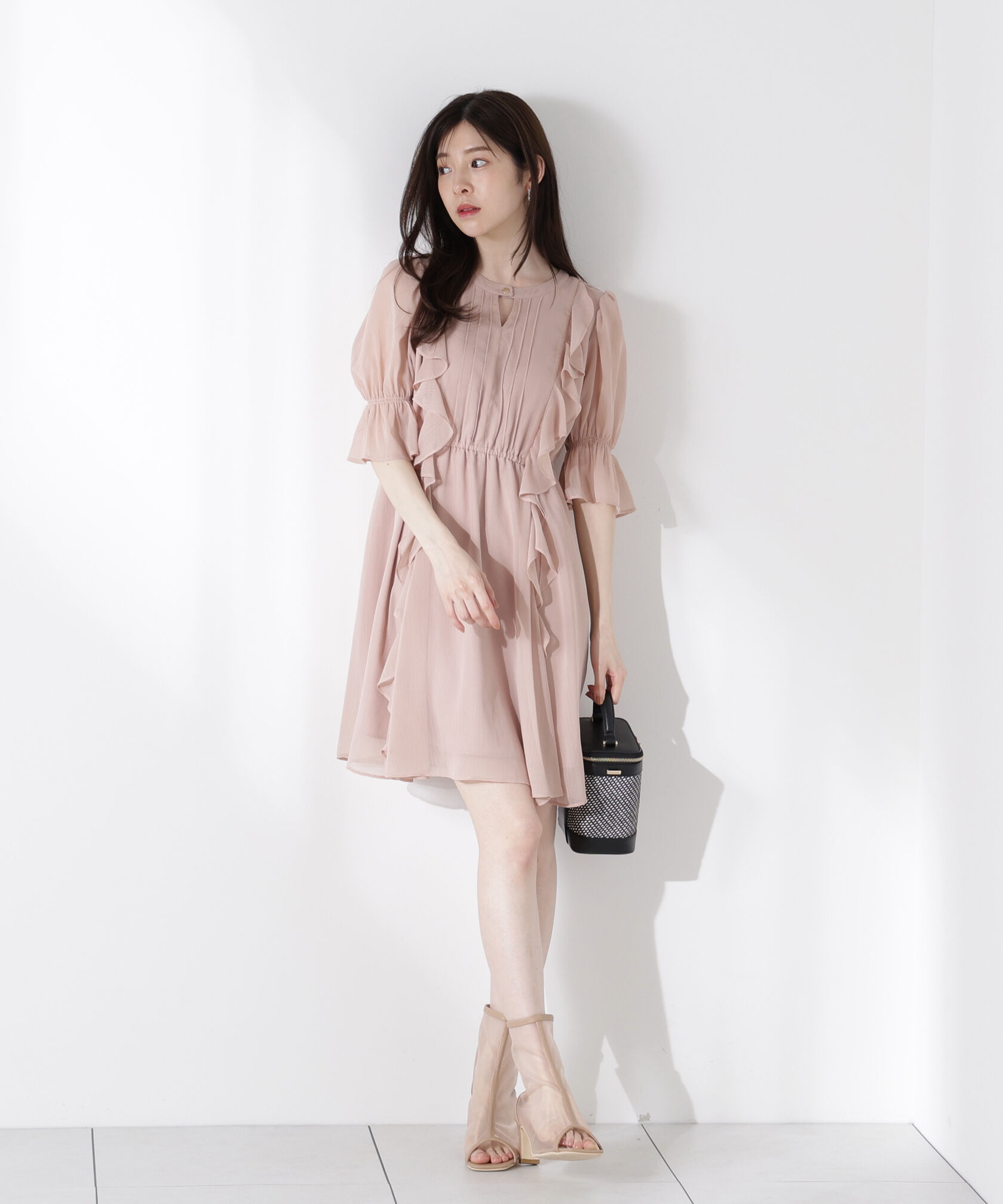 PROPORTION BODY DRESSING「《EDIT COLOGNE》フリル楊柳ミニワンピース」|ワンピース|