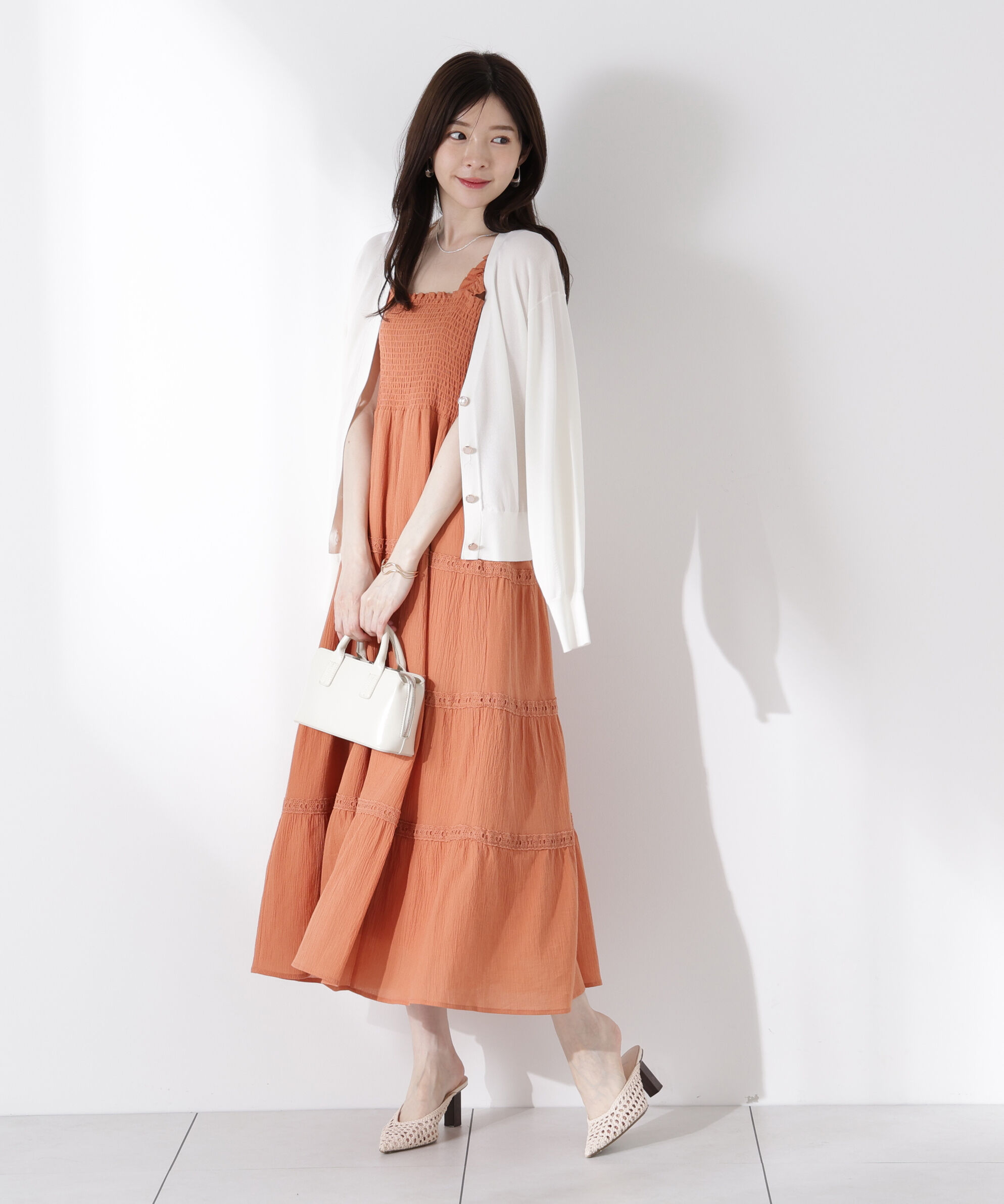 PROPORTION BODY DRESSING「《EDIT COLOGNE》レース付きティアードワンピース」|ワンピース|