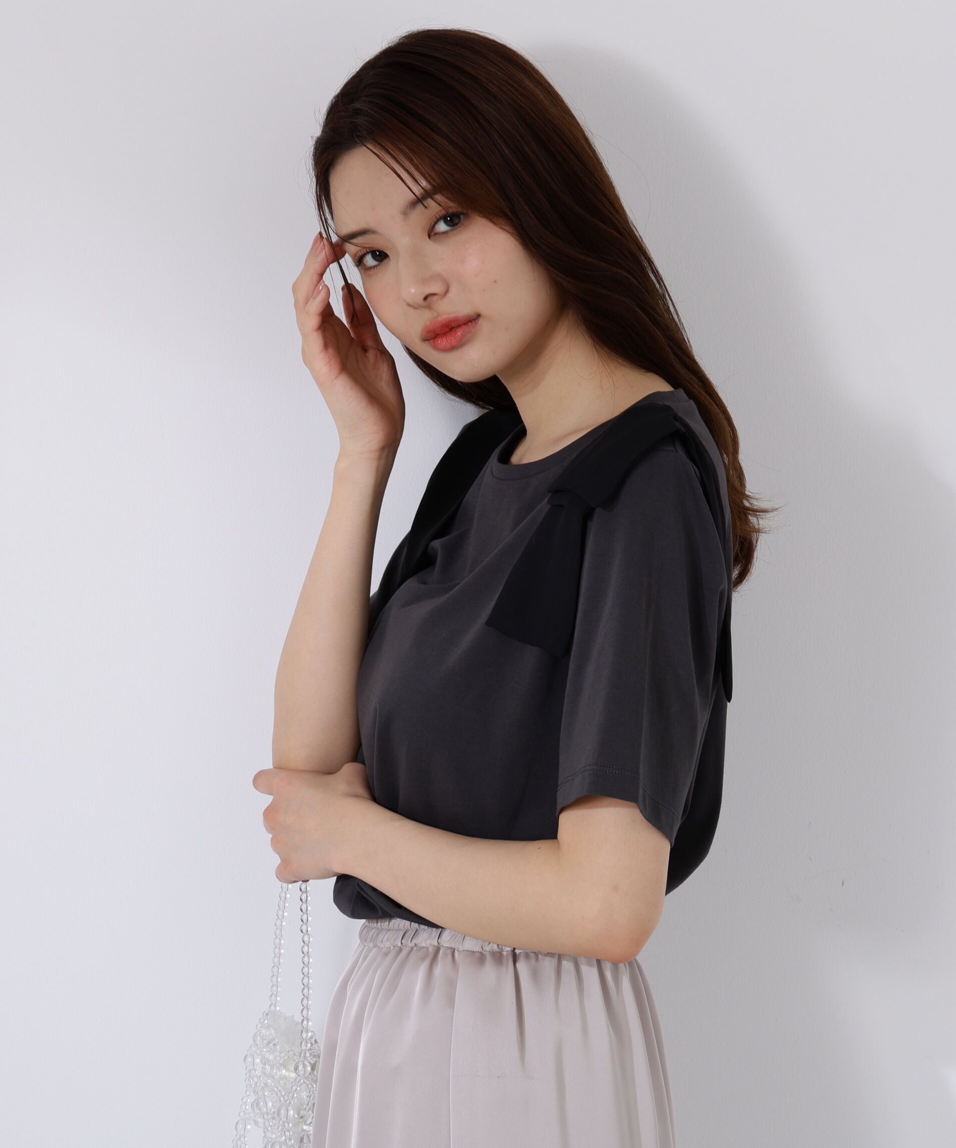 PROPORTION BODY DRESSING「リボンTシャツ」|Tシャツ・カットソー|