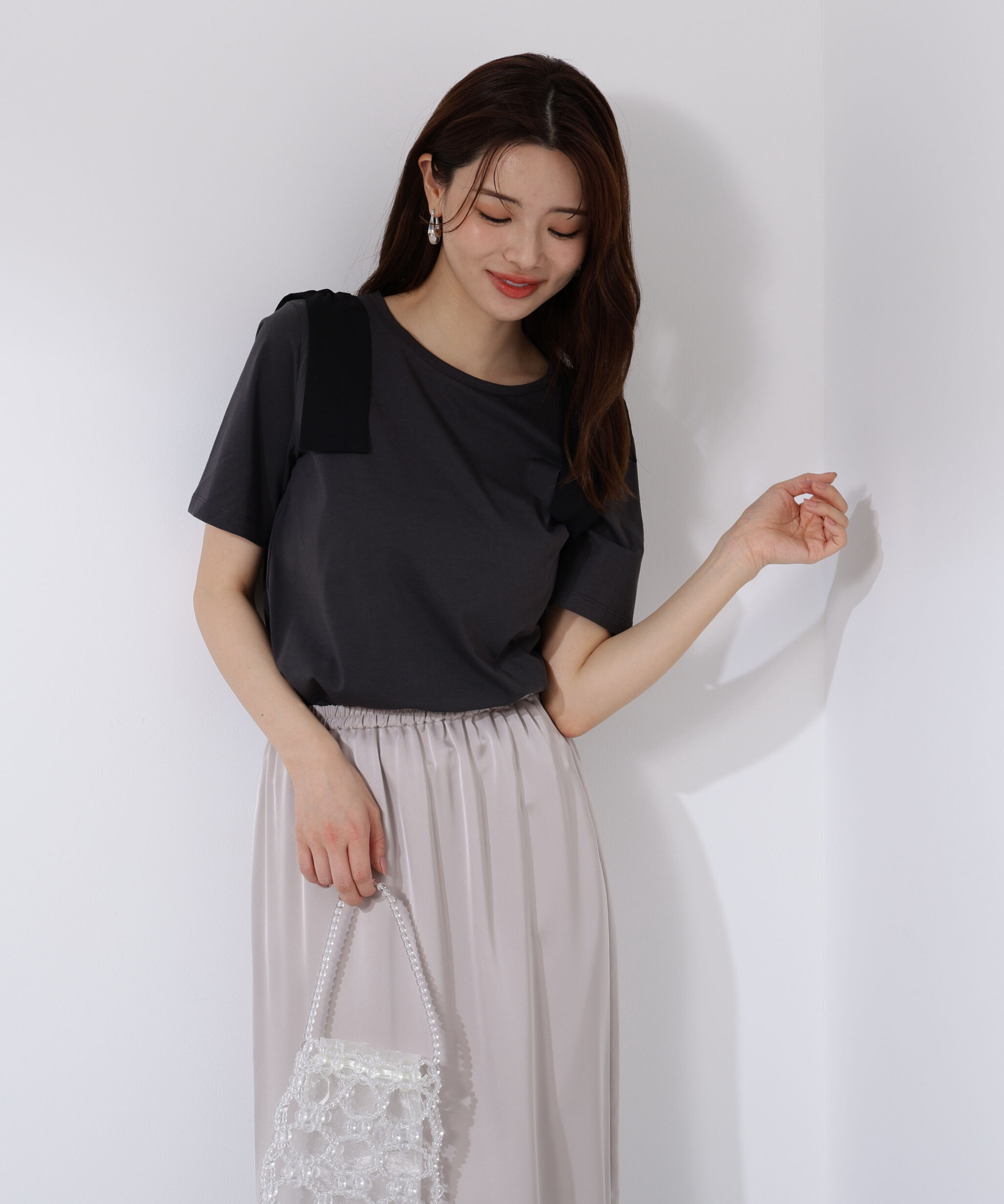 PROPORTION BODY DRESSING「リボンTシャツ」|Tシャツ・カットソー|