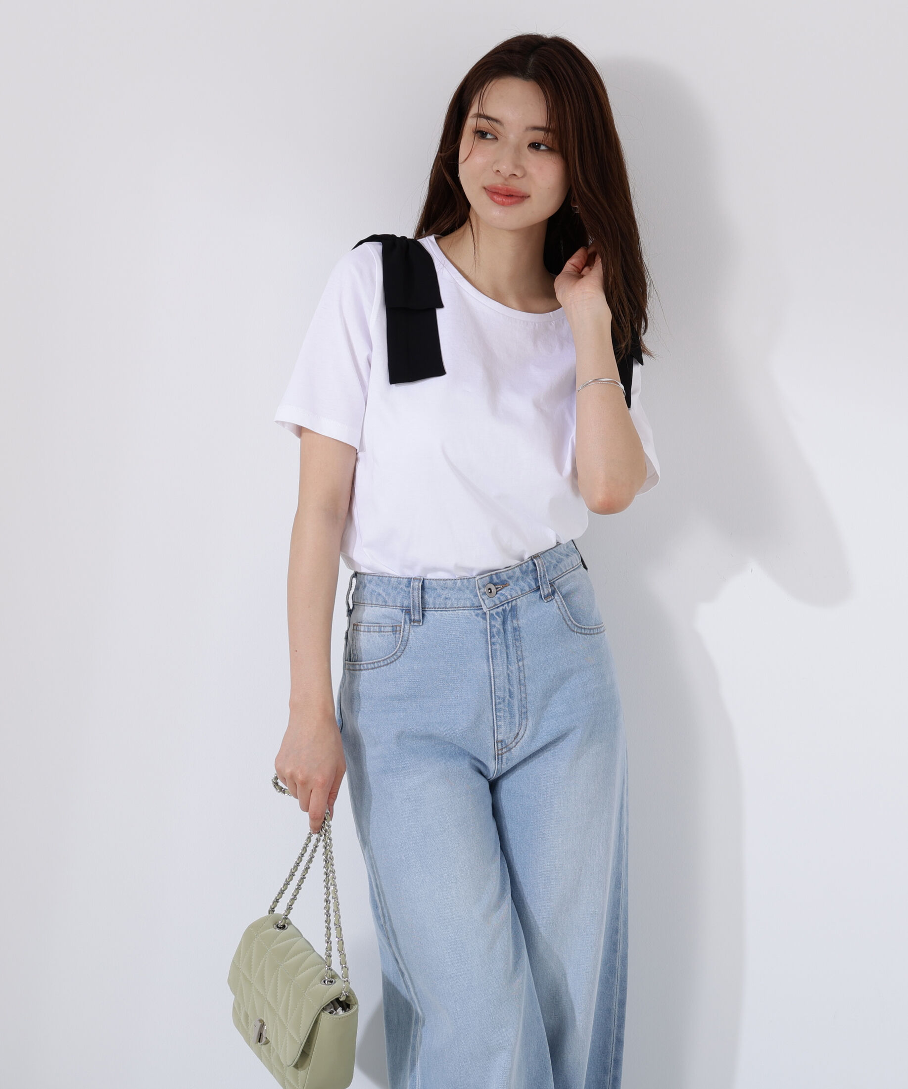 PROPORTION BODY DRESSING「リボンTシャツ」|Tシャツ・カットソー|