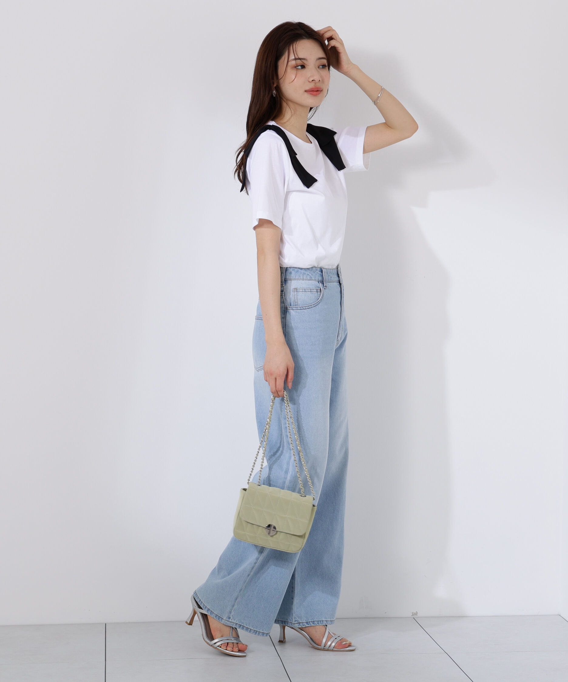 PROPORTION BODY DRESSING「リボンTシャツ」|Tシャツ・カットソー|