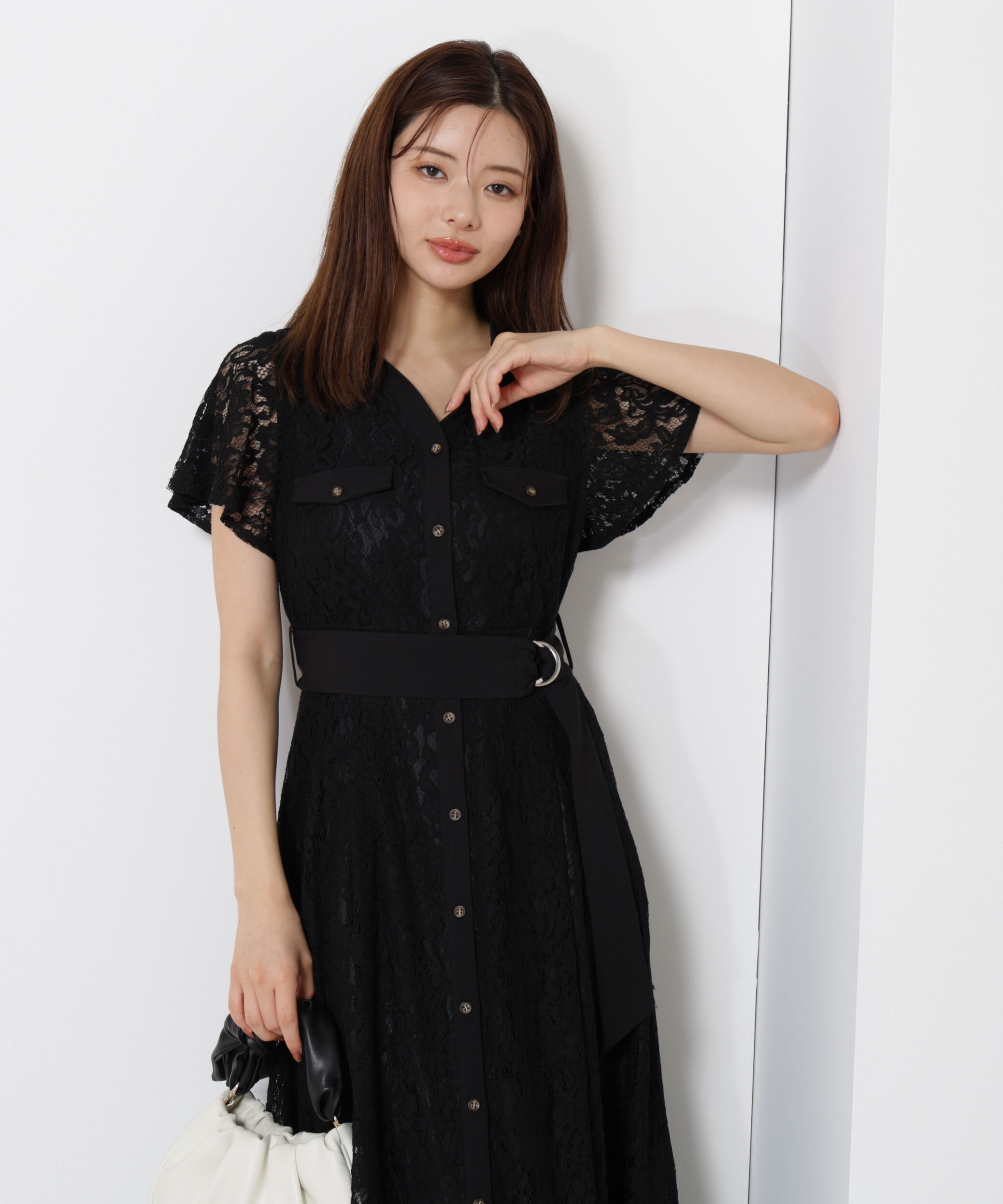 PROPORTION BODY DRESSING「レースシャツワンピース」|ワンピース|