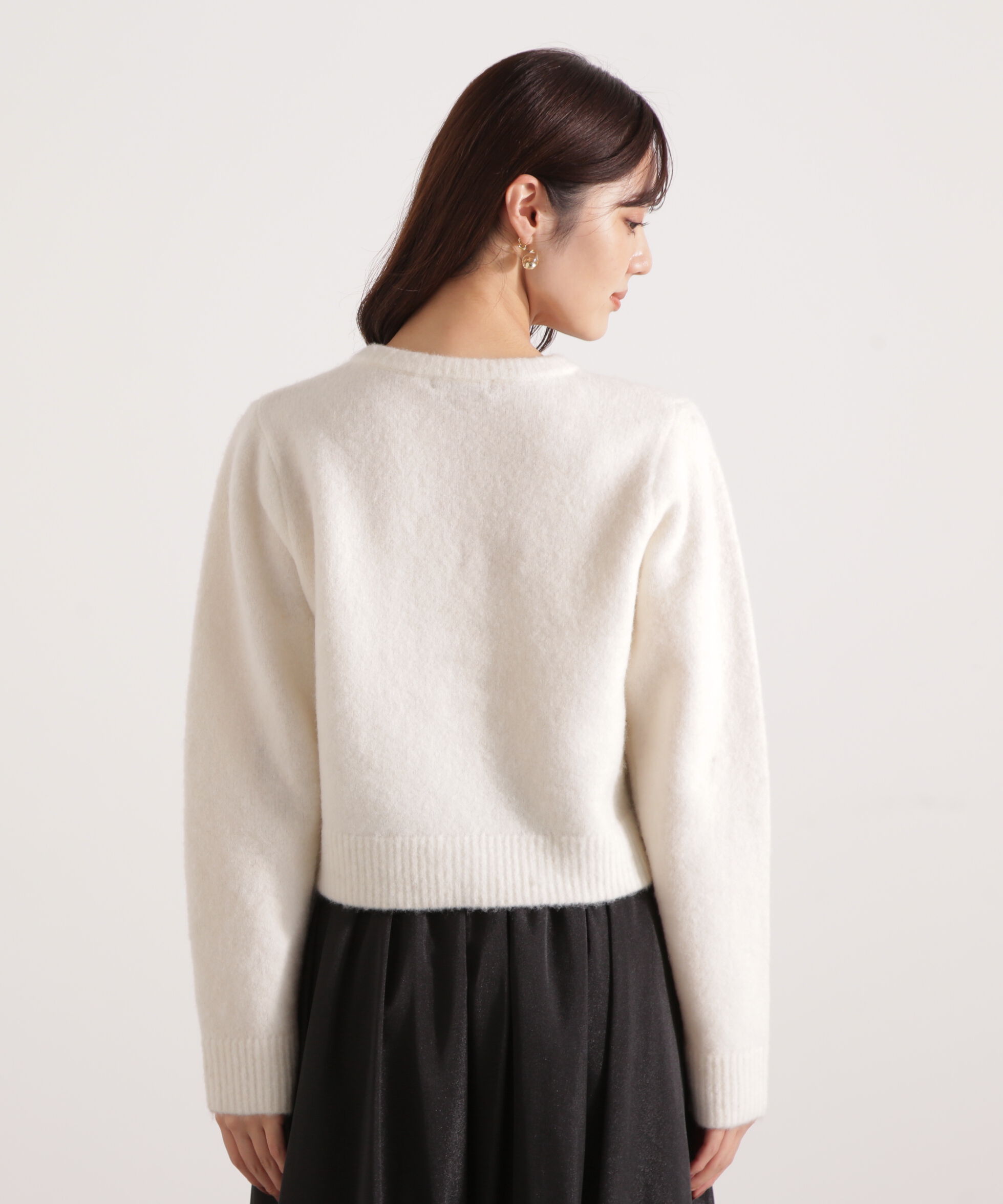 PROPORTION BODY DRESSING「釦POINTウール混カーディガン 25AW」|カーディガン|