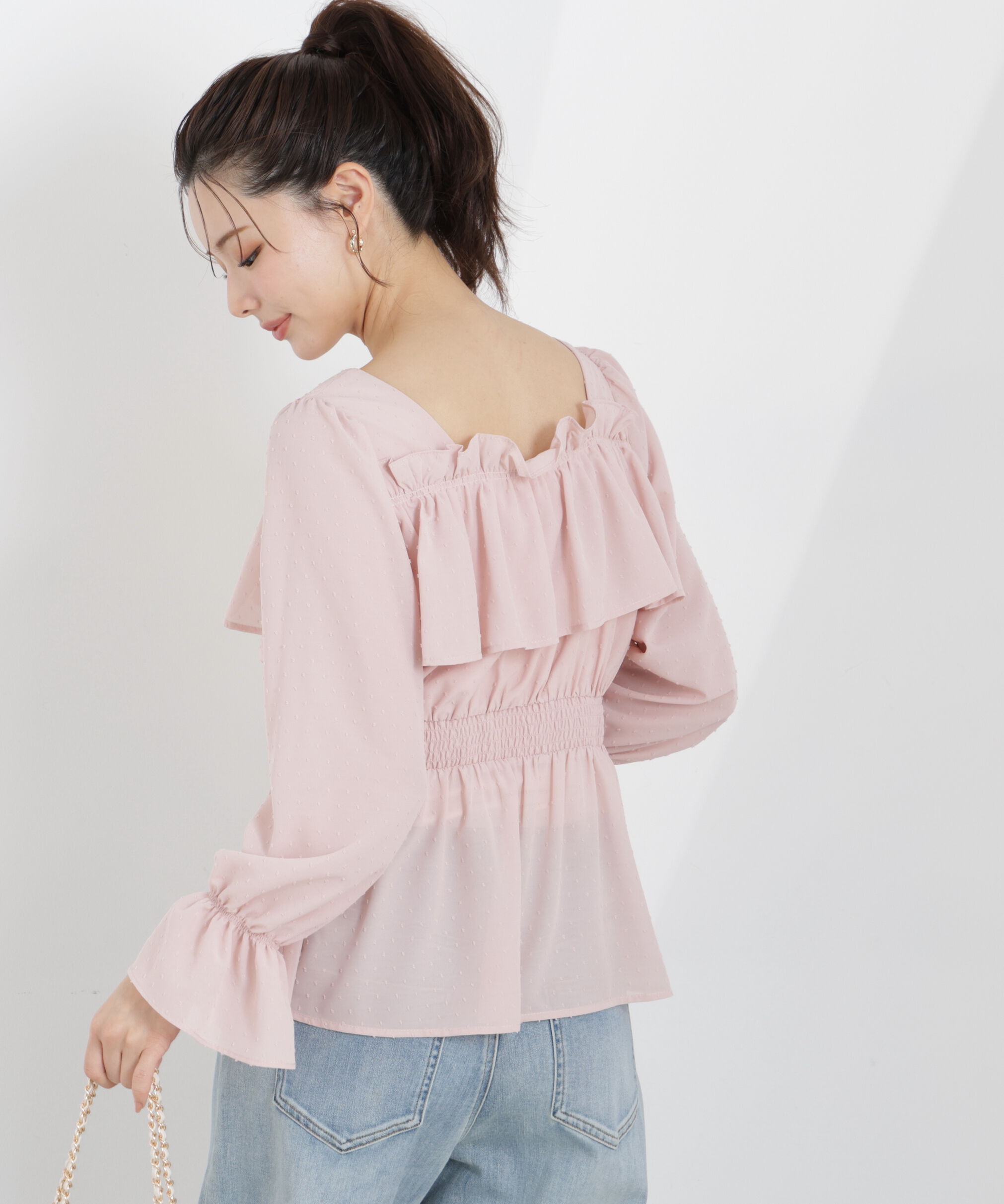 PROPORTION BODY DRESSING「＜ウォッシャブル＞フリルシャーリングブラウス　26SS」|シャツ・ブラウス|