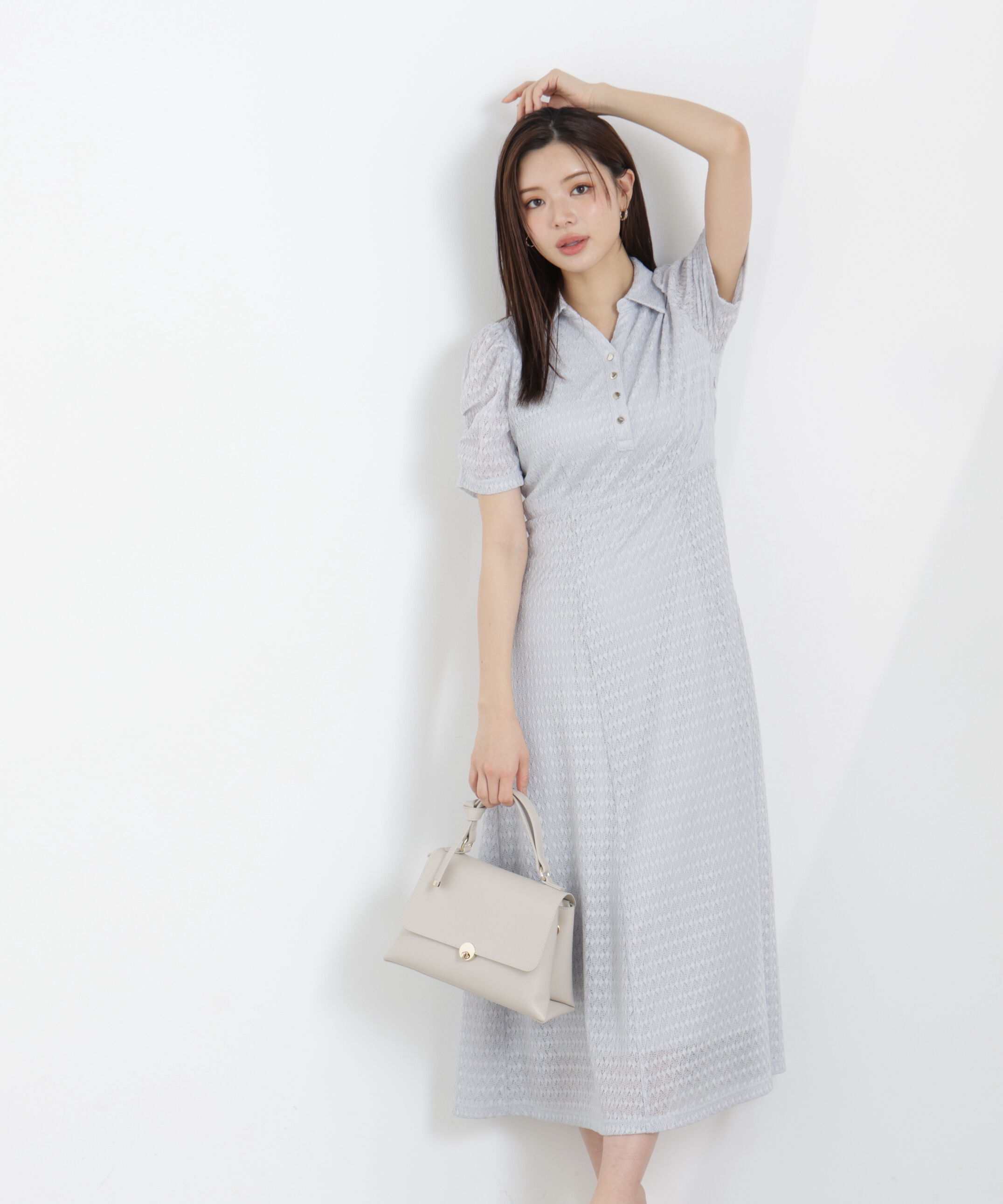 PROPORTION BODY DRESSING「ストレッチレース襟付きワンピース　26SS」|ワンピース|