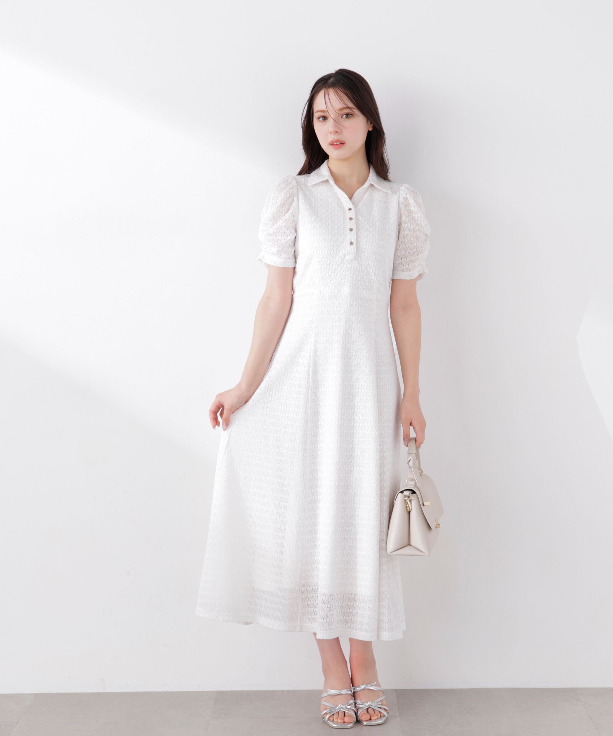 PROPORTION BODY DRESSING「ストレッチレース襟付きワンピース　26SS」|ワンピース|