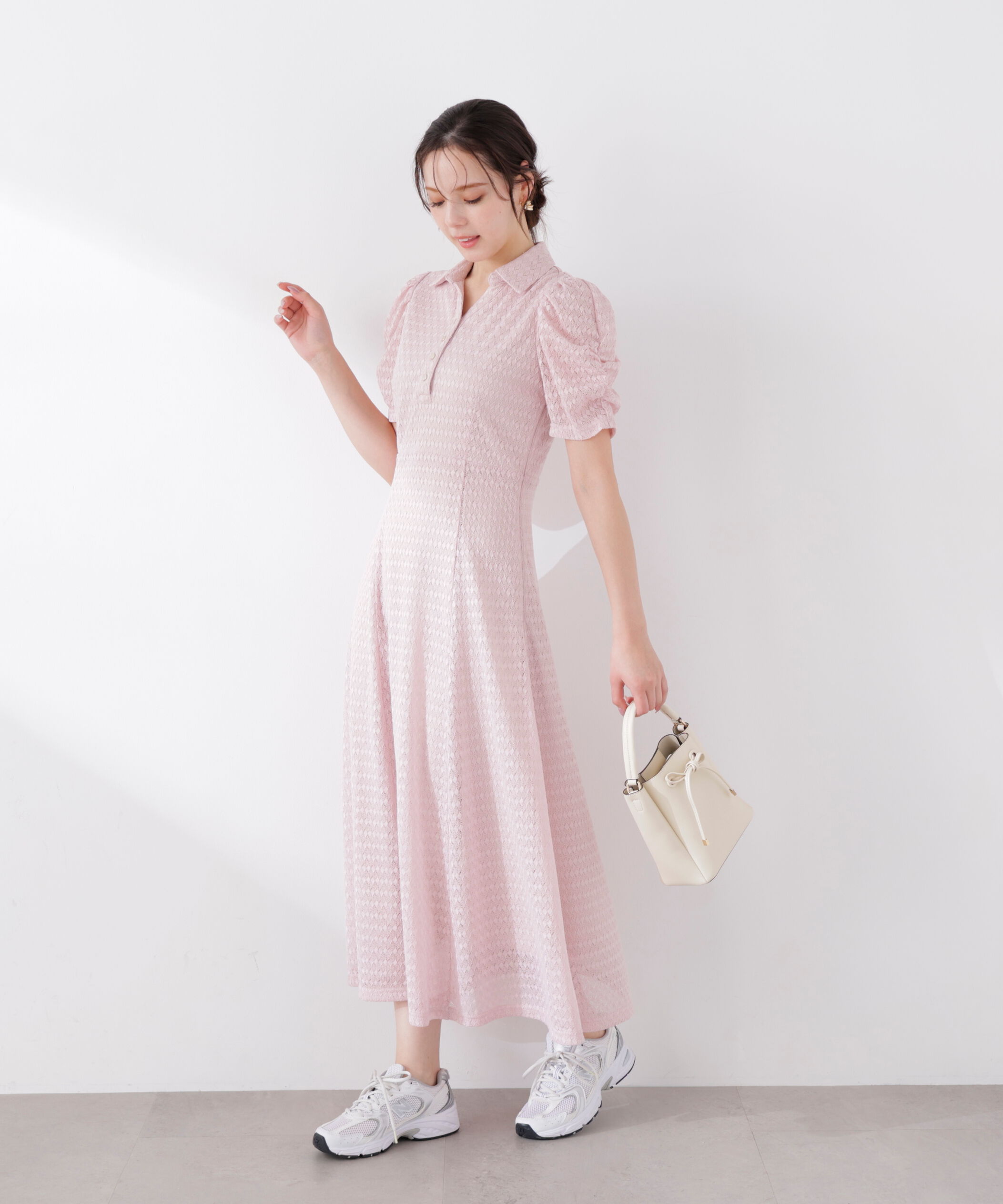 PROPORTION BODY DRESSING「ストレッチレース襟付きワンピース　26SS」|ワンピース|