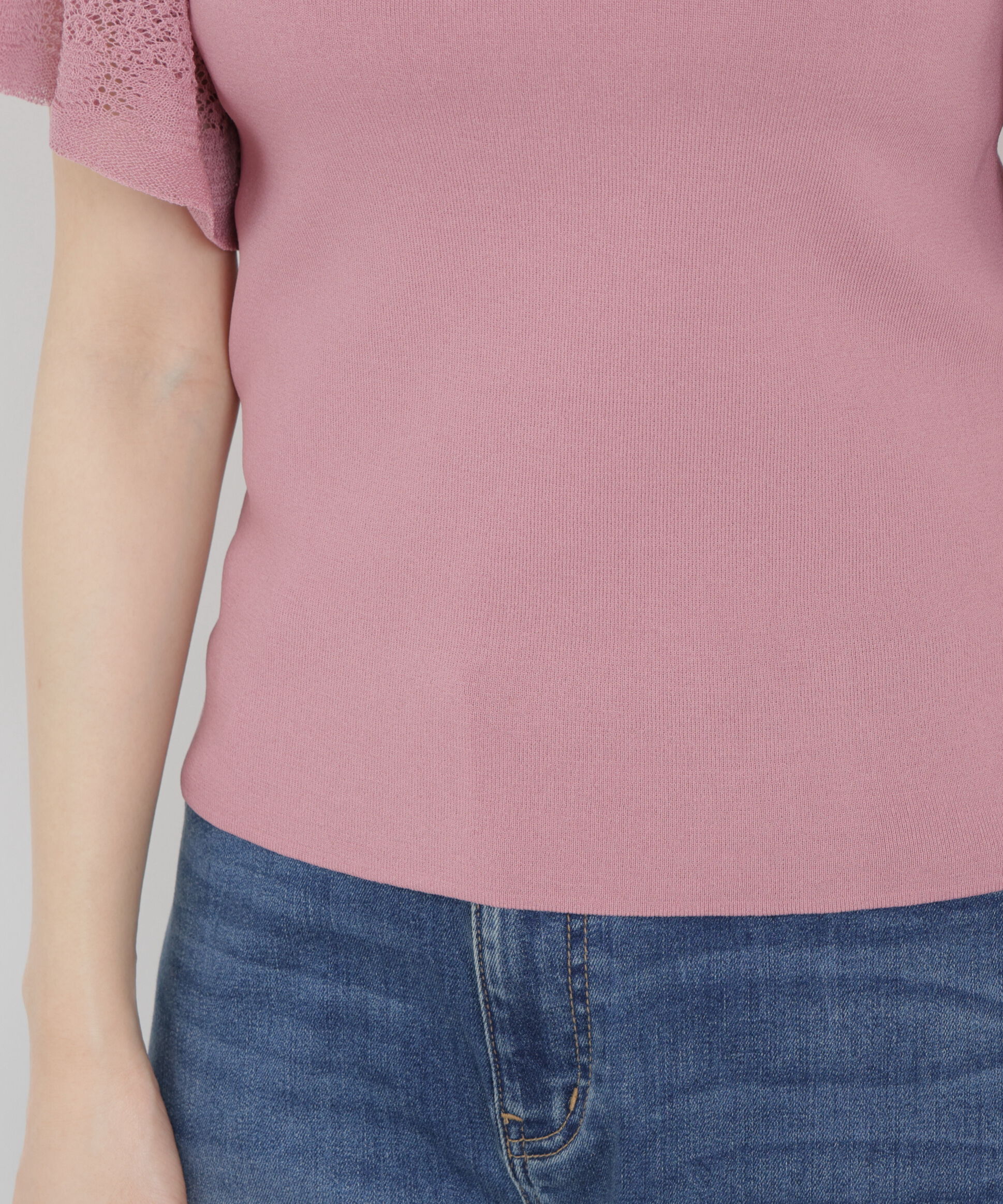 PROPORTION BODY DRESSING「透かし編みスリーブニット　26SS」|ニット・セーター|