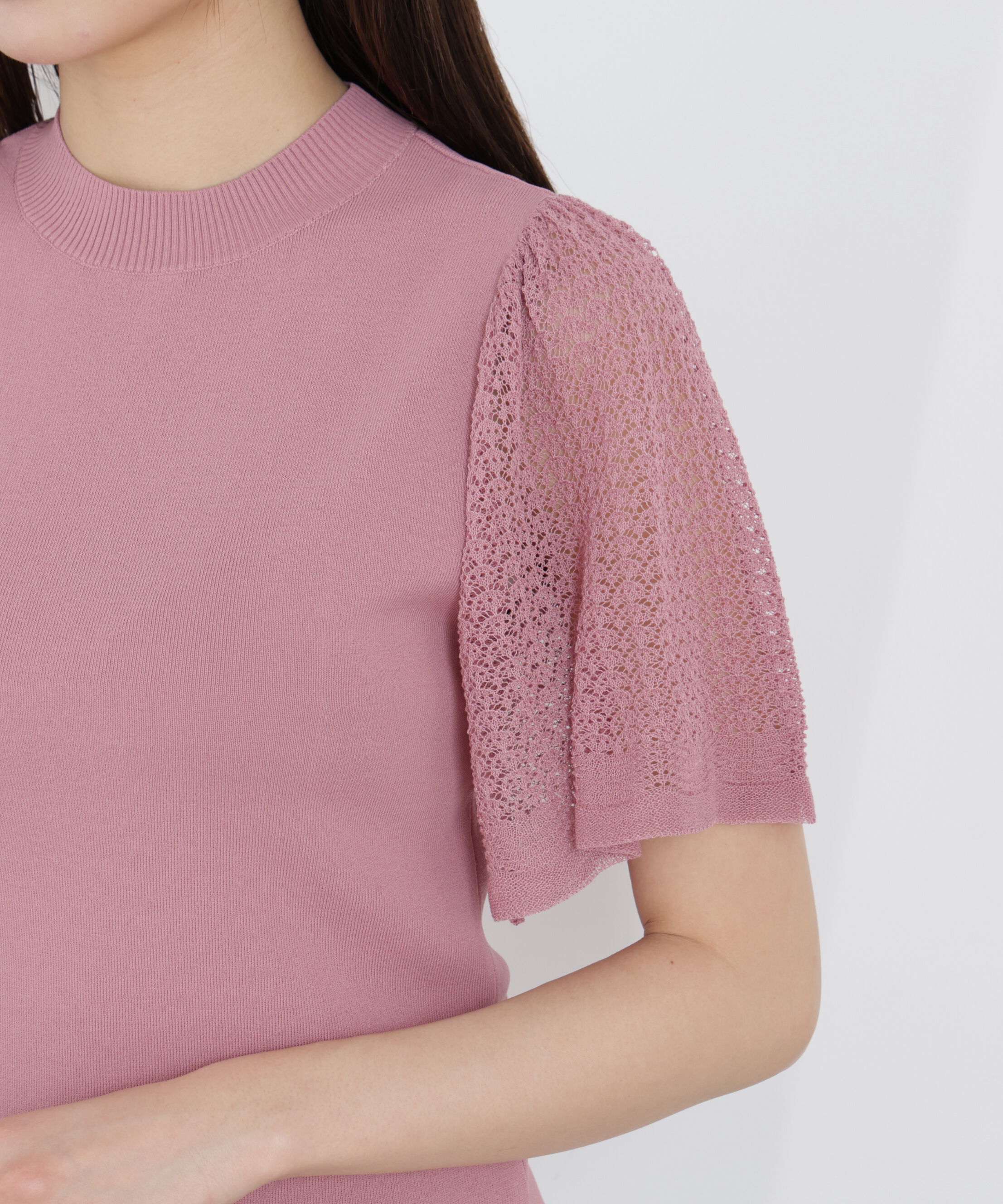 PROPORTION BODY DRESSING「透かし編みスリーブニット　26SS」|ニット・セーター|