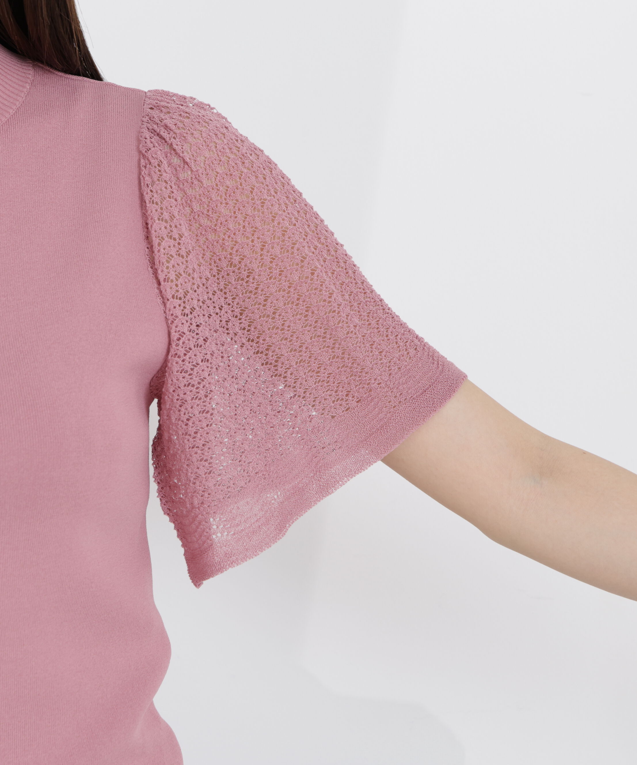 PROPORTION BODY DRESSING「透かし編みスリーブニット　26SS」|ニット・セーター|