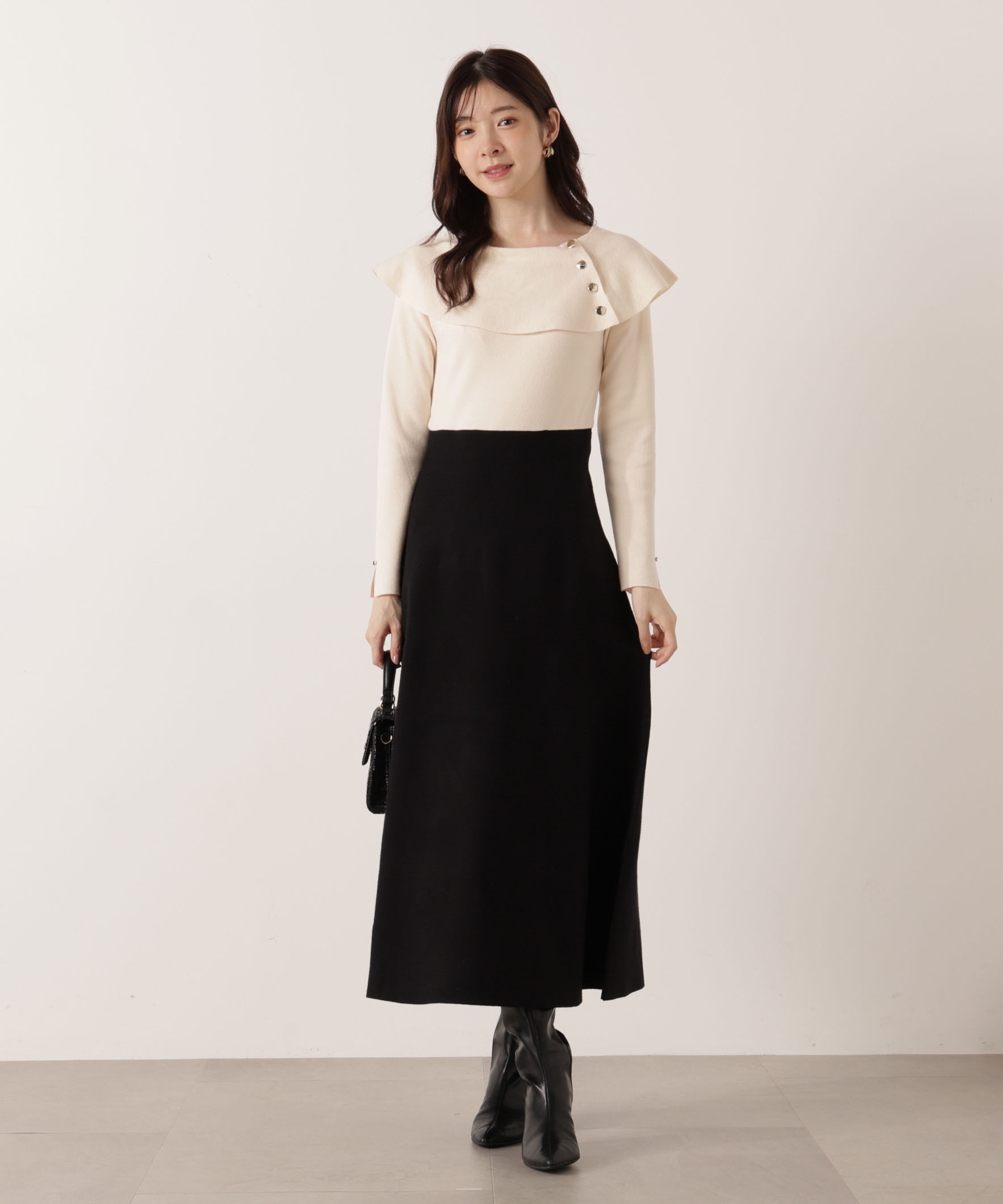 PROPORTION BODY DRESSING「ケープニットワンピース」|ワンピース|