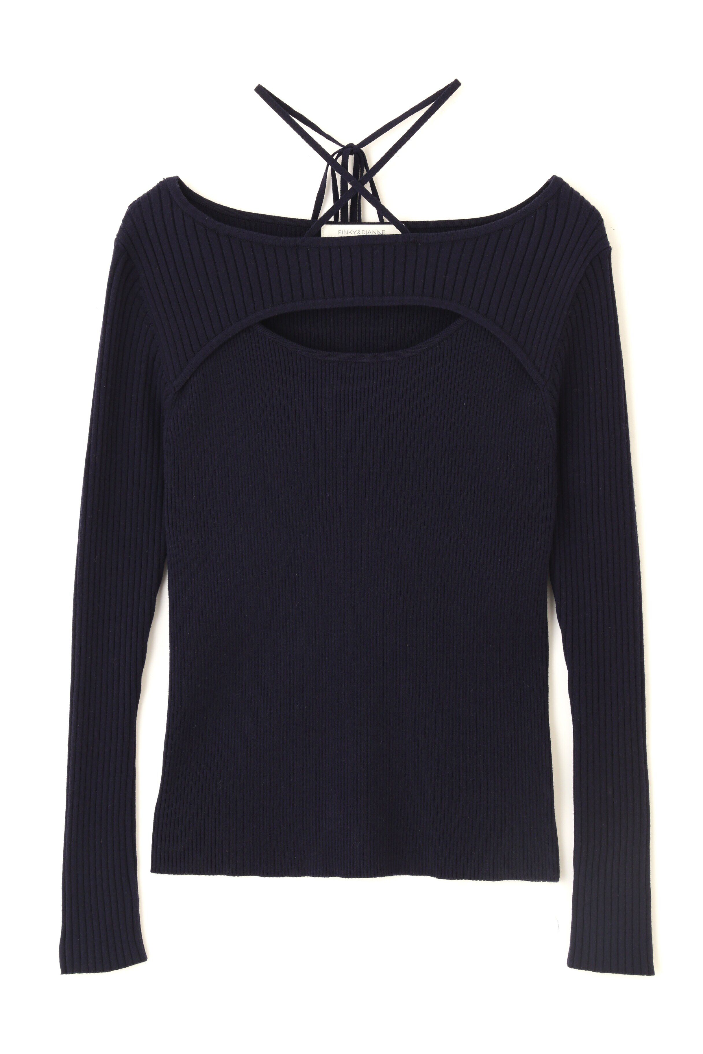  「◆ミックスリブカットアウトプルオーバー」|ニット・セーター|