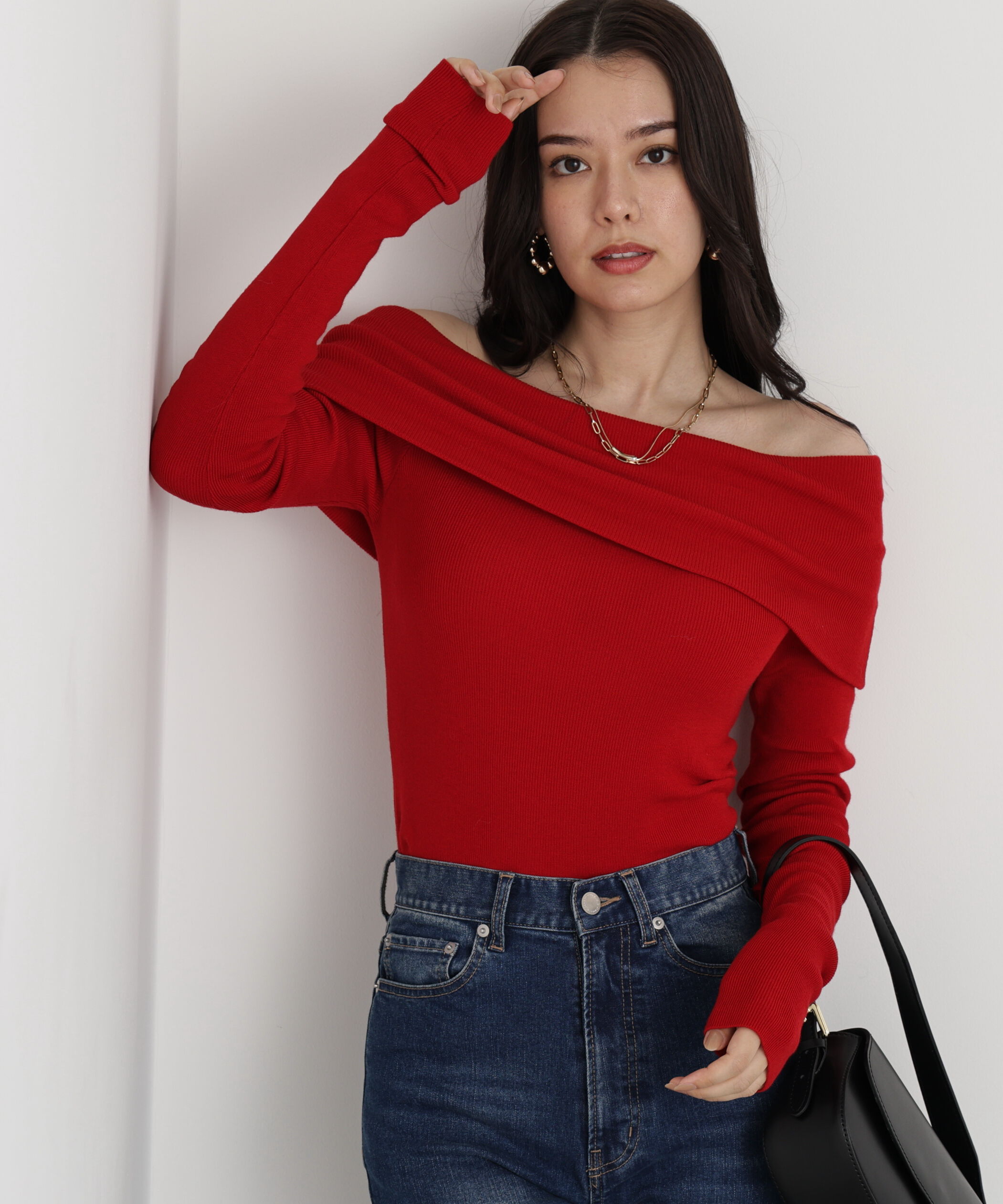  「◆オフショルダー２ＷＡＹニットプルオーバー」|ニット・セーター|