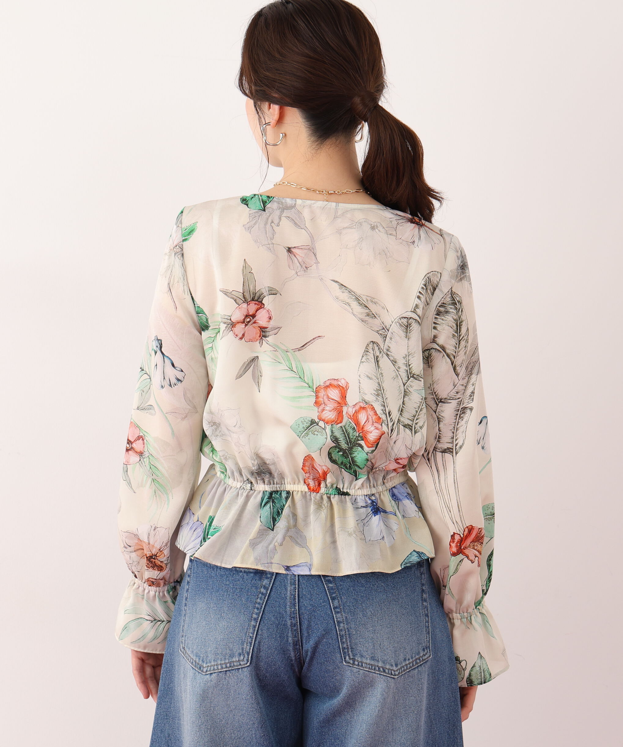  「ボタニカルアートプリントブラウス」|シャツ・ブラウス|