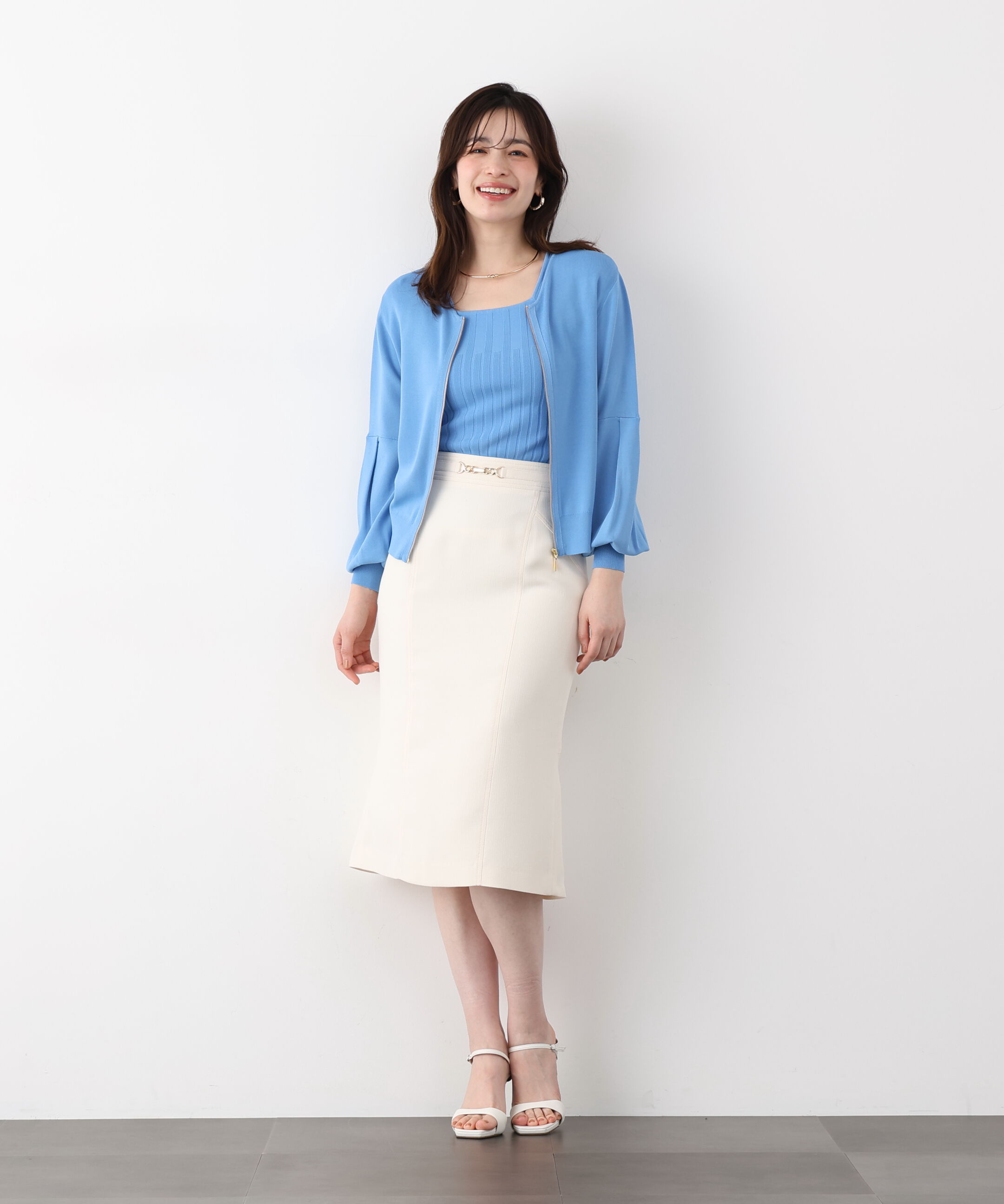  「メタルパーツバックマーメイドスカート」|スカート|