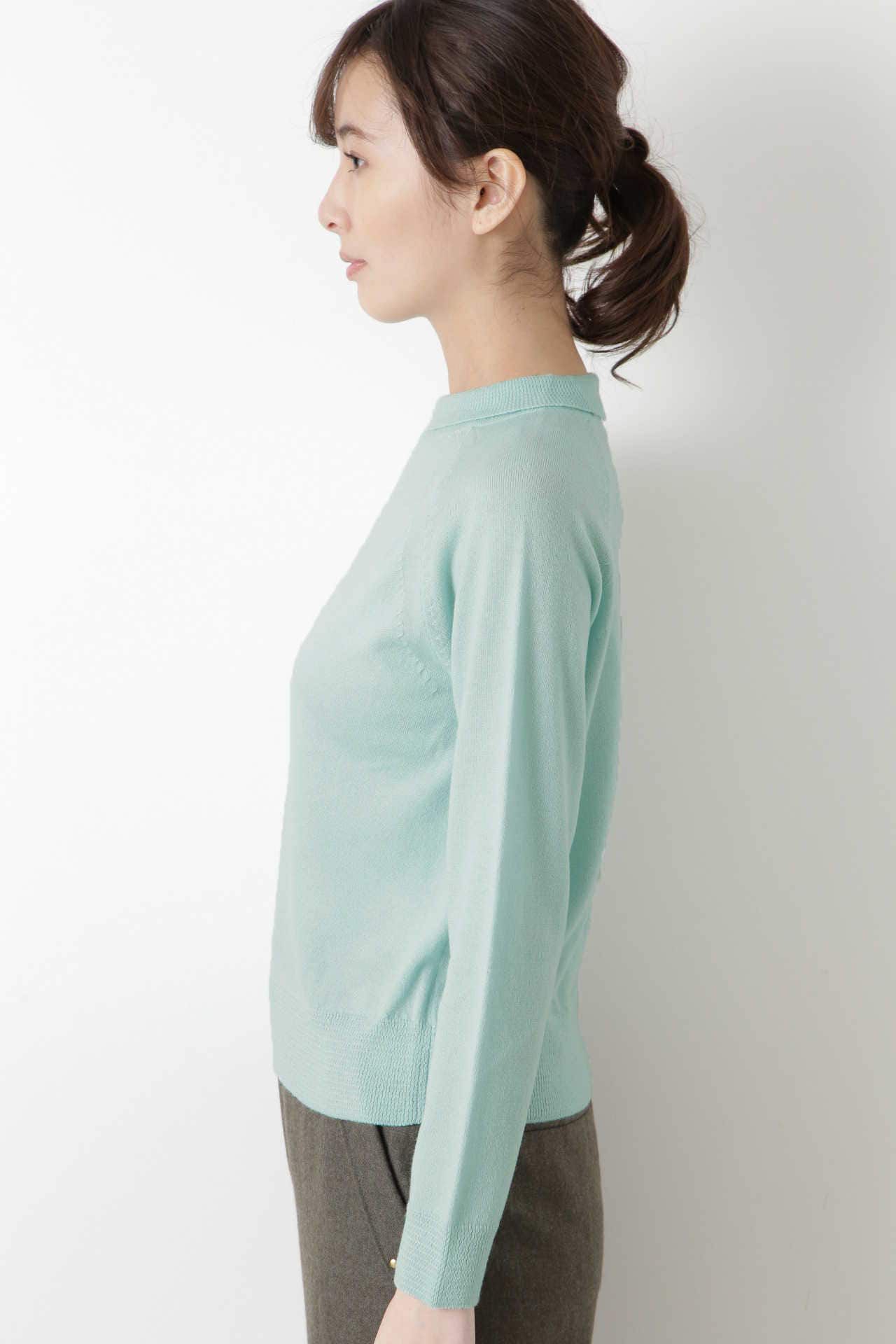  「柄編み使いラグランプルオーバー」|ニット・セーター|