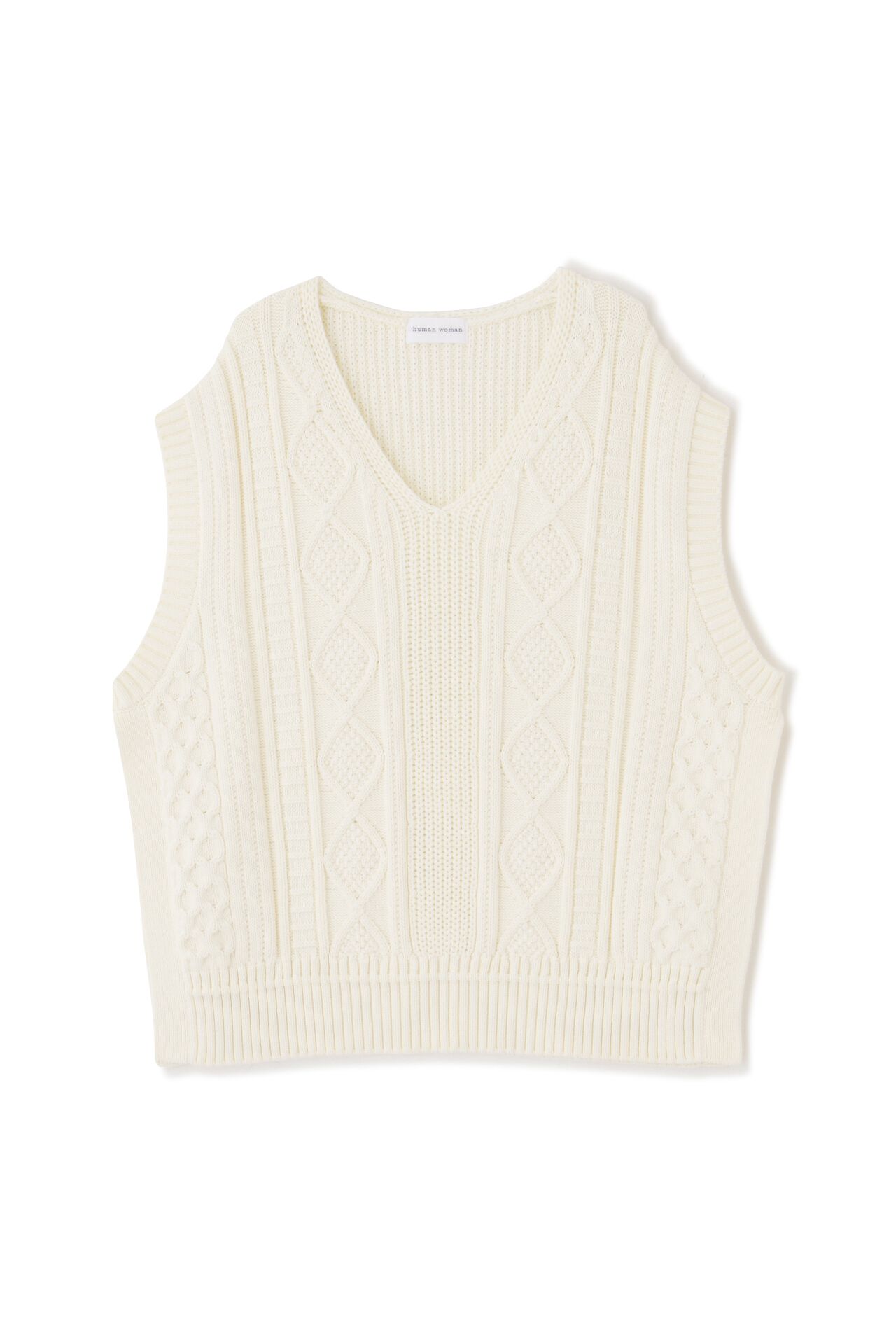  「◆ケーブル編みニットベスト」|ニット・セーター|