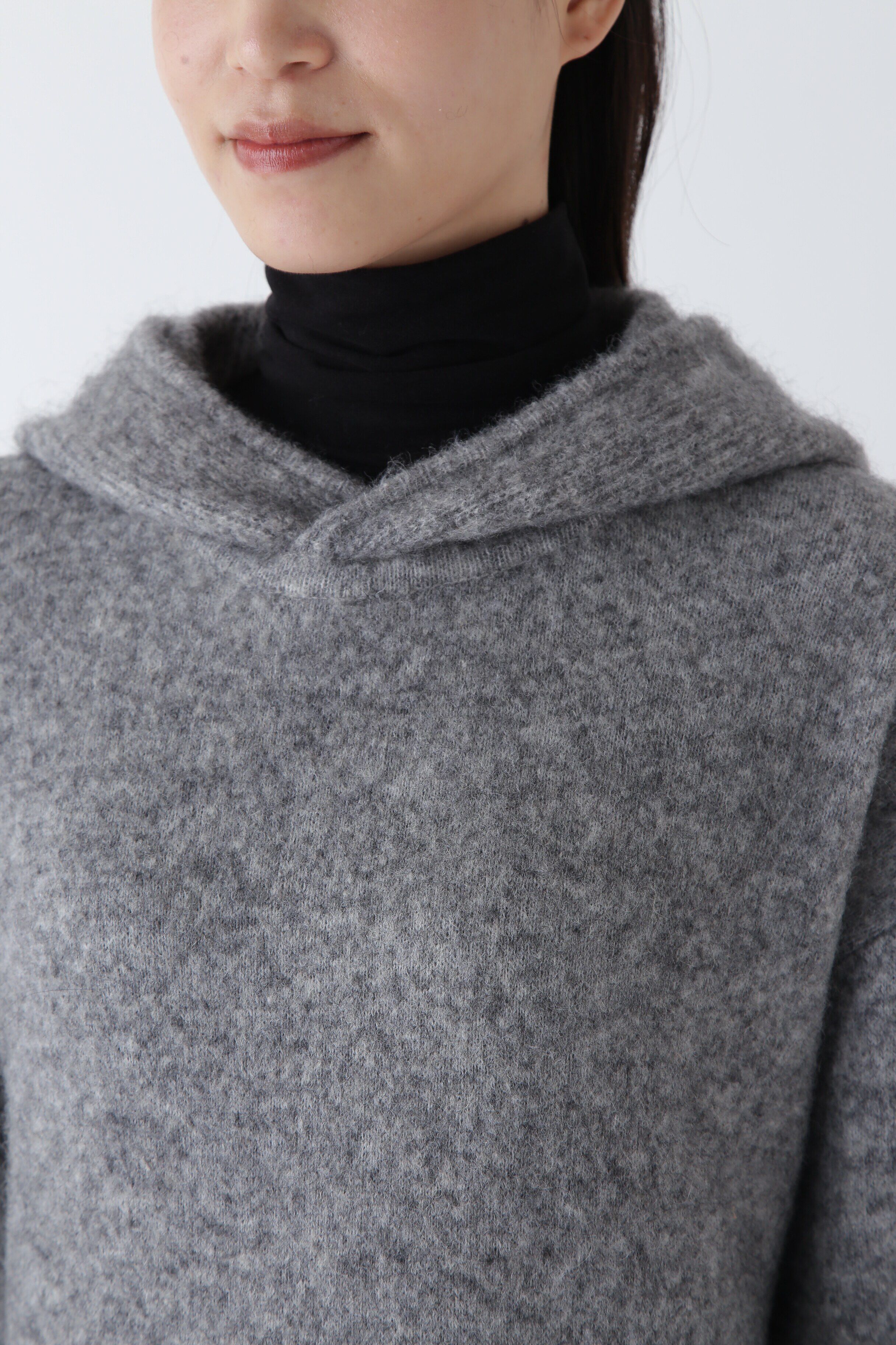  「◆モヘア混フーディーニットワンピース」|ワンピース|