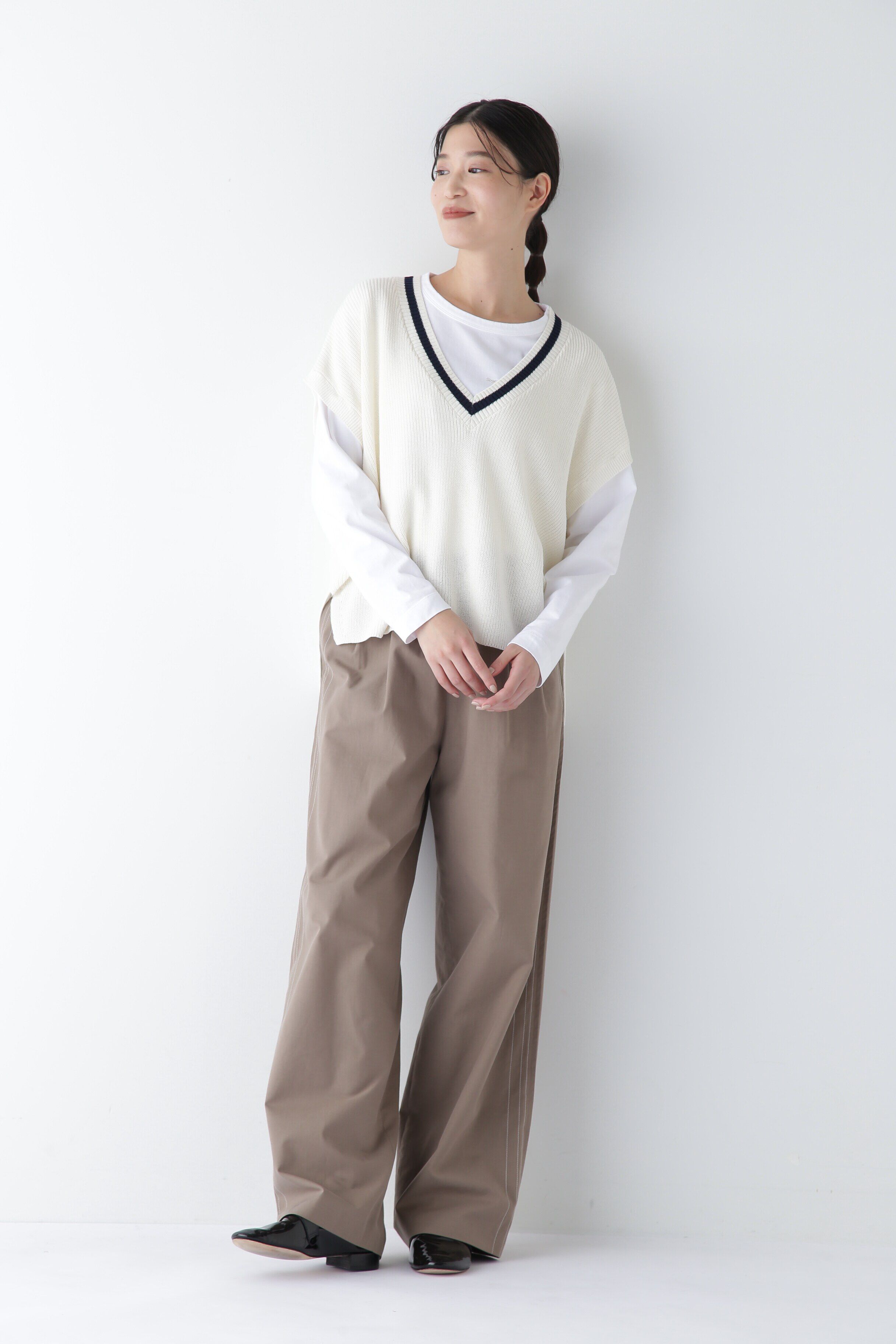  「◆OGC/キュプラ2タックイージーセミワイドパンツ」|その他|