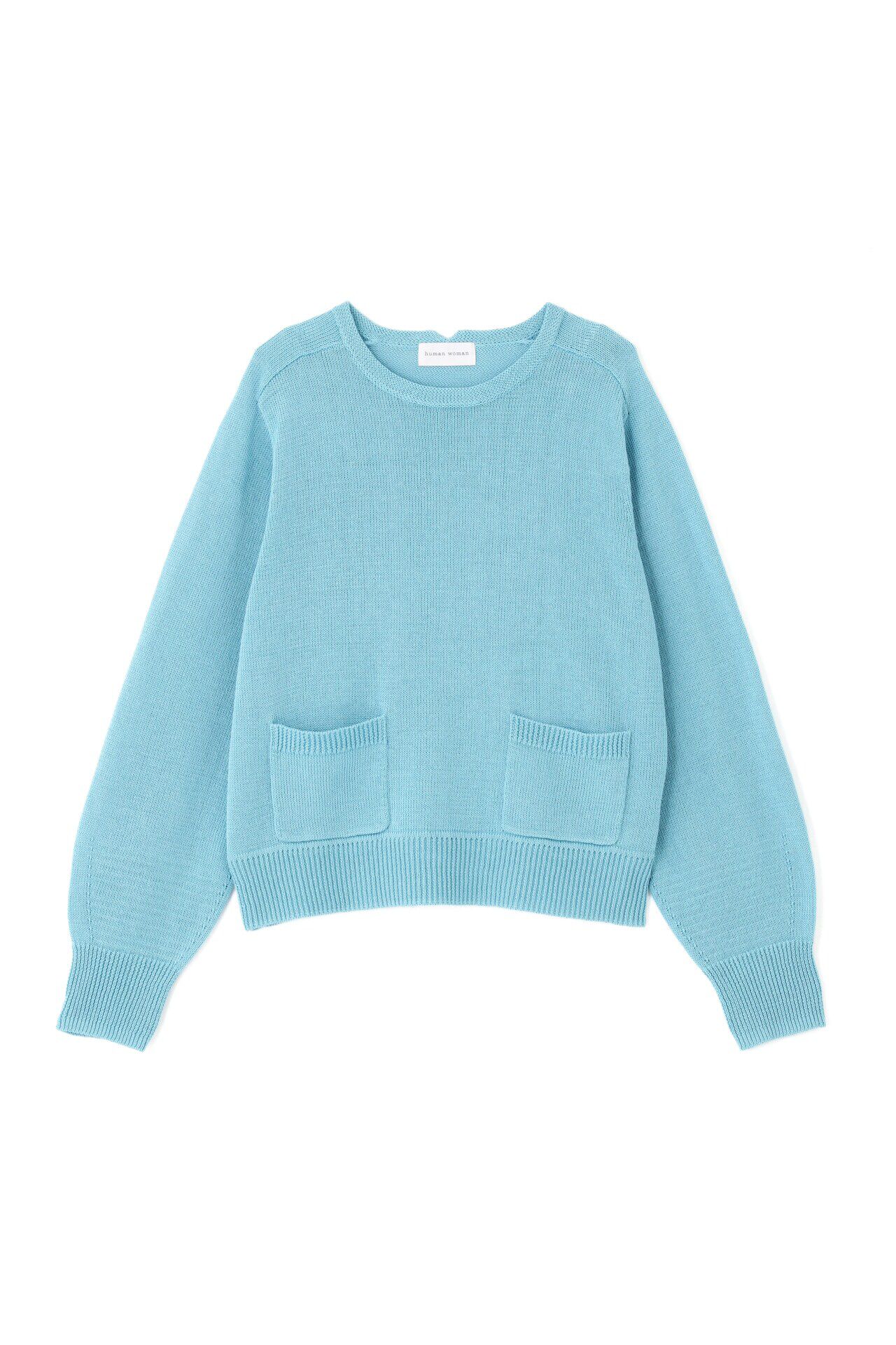  「◆【ウォッシャブル】ミドルゲージギマポケット付プルオーバー」|ニット・セーター|