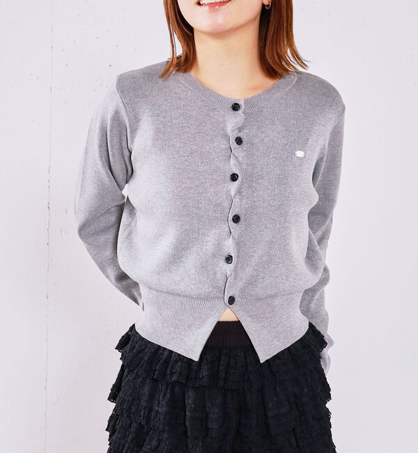 archives「シェルプレートクロスボタンニットカーディガン」|カーディガン|GRAY