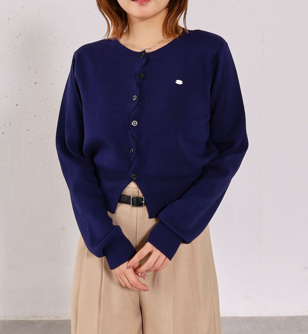 archives「シェルプレートクロスボタンニットカーディガン」|カーディガン|NAVY